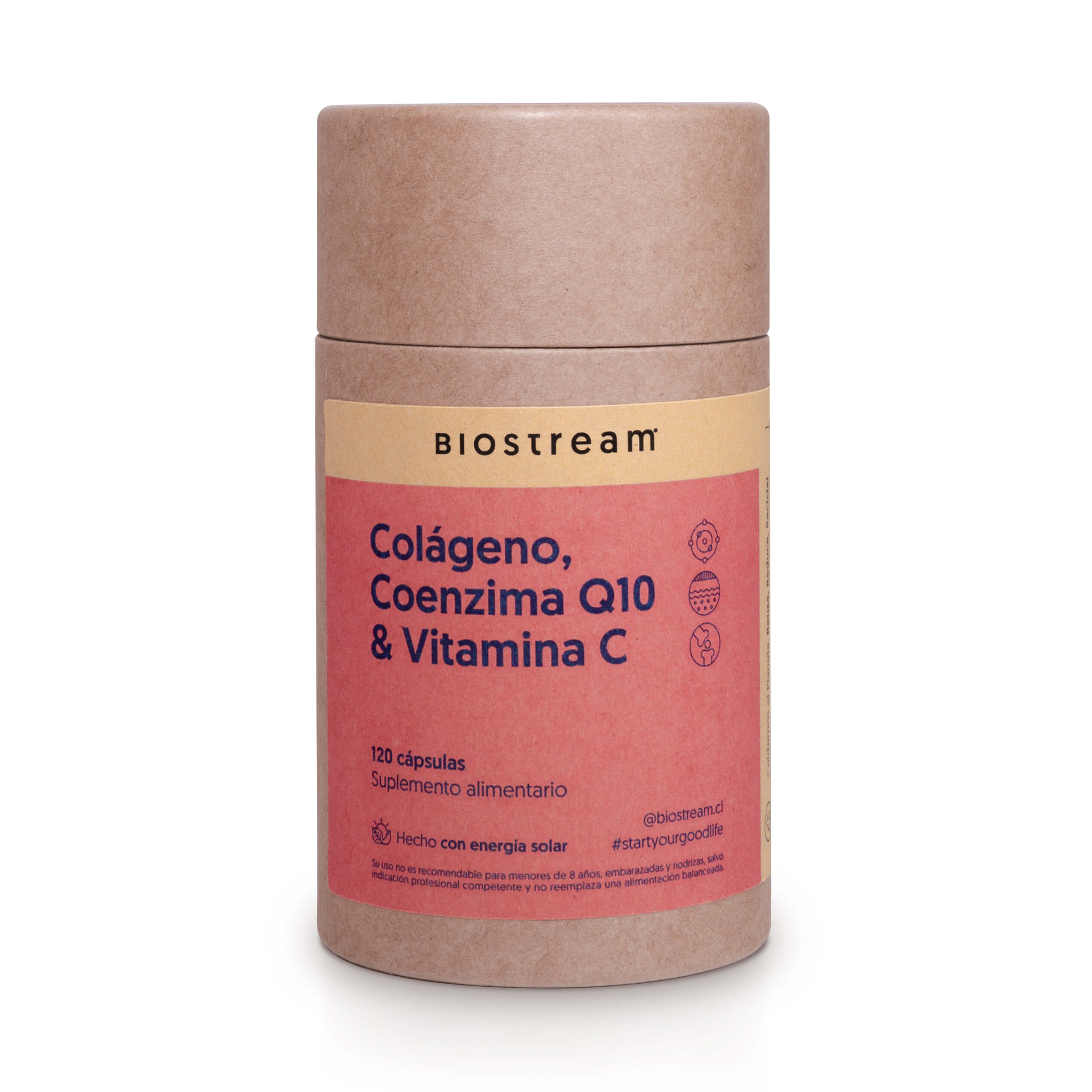 Colágeno Hidrolizado, Coenzima Q10 & Vitamina C 120 Cápsulas