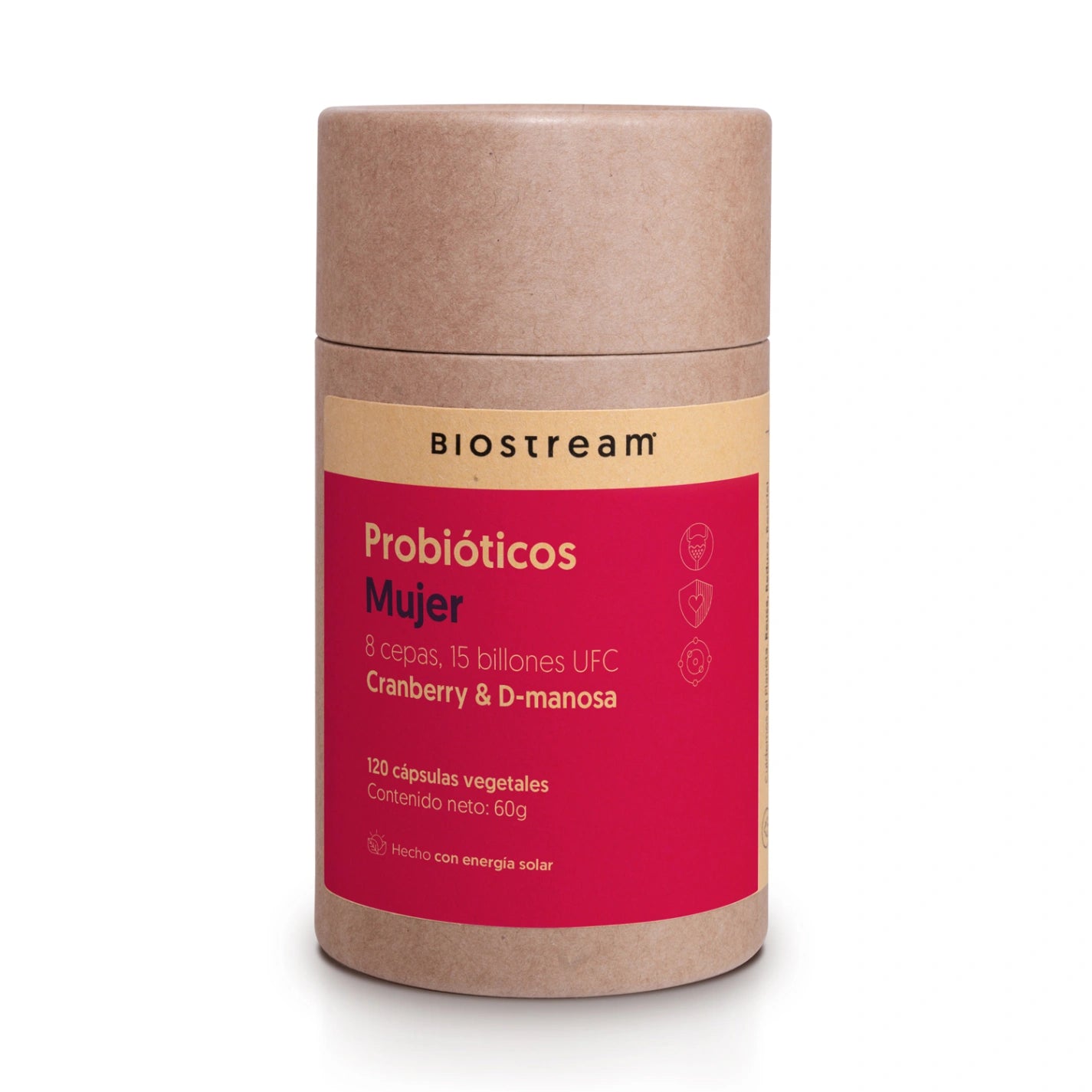 Probióticos Mujer 8 cepas, 15 billones UFC + Cranberry & D-manosa 120 cápsulas