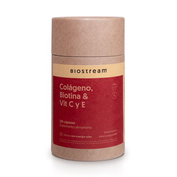 Colágeno hidrolizado con biotina, vitamina C y E
