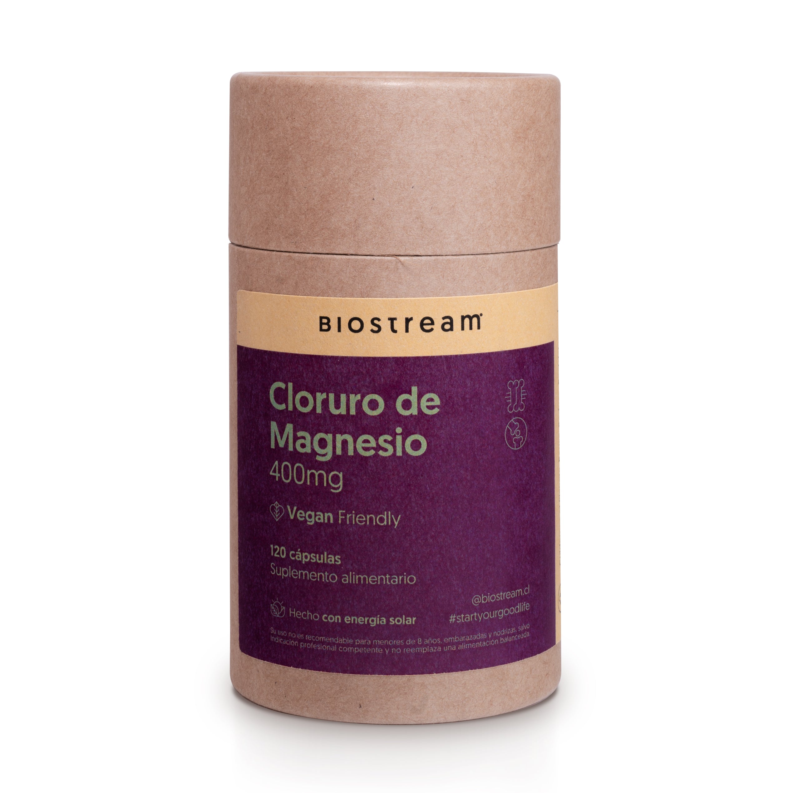 Cloruro de Magnesio 400mg 120 Cápsulas Vegano