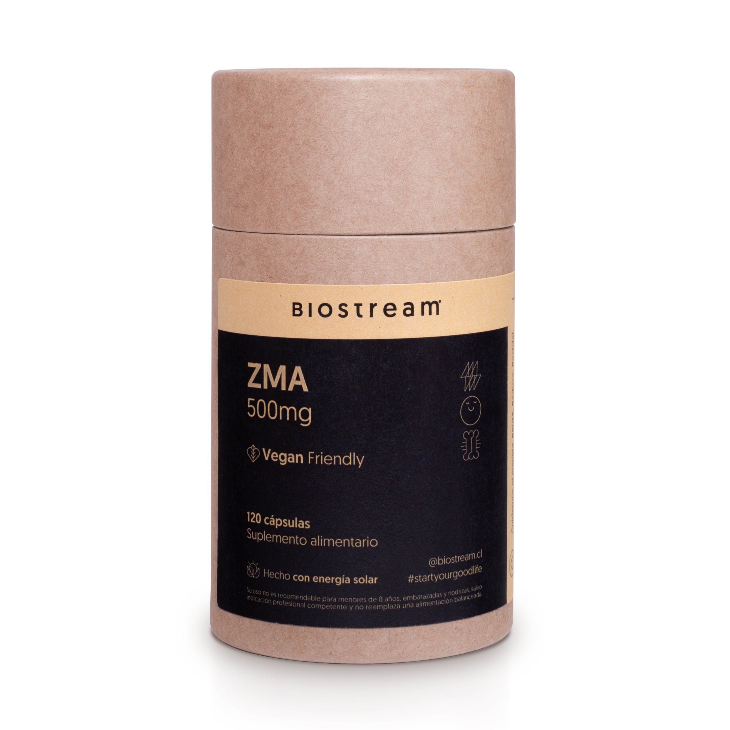 ZMA 500mg (Zinc, Magnesio, Vitamina B6) 120 Cápsulas Vegano