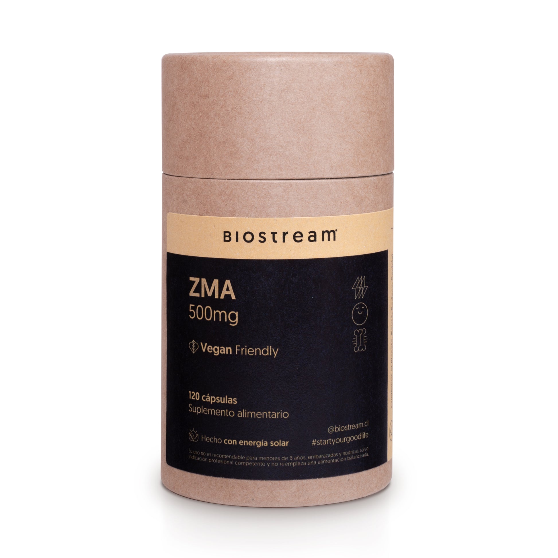 ZMA 500mg (Zinc, Magnesio, Vitamina B6) 120 Cápsulas Vegano