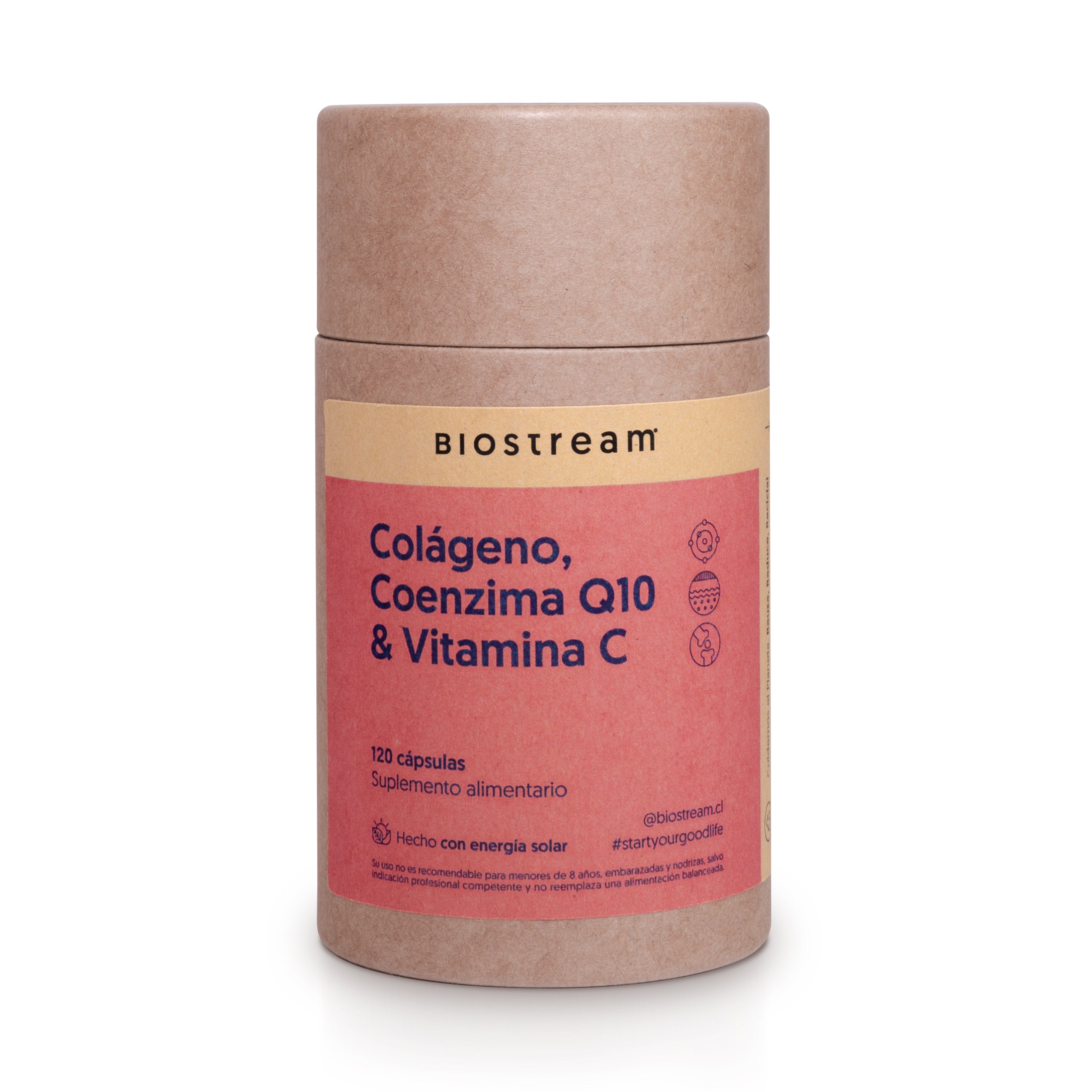 Colágeno Hidrolizado, Coenzima Q10 & Vitamina C 120 Cápsulas