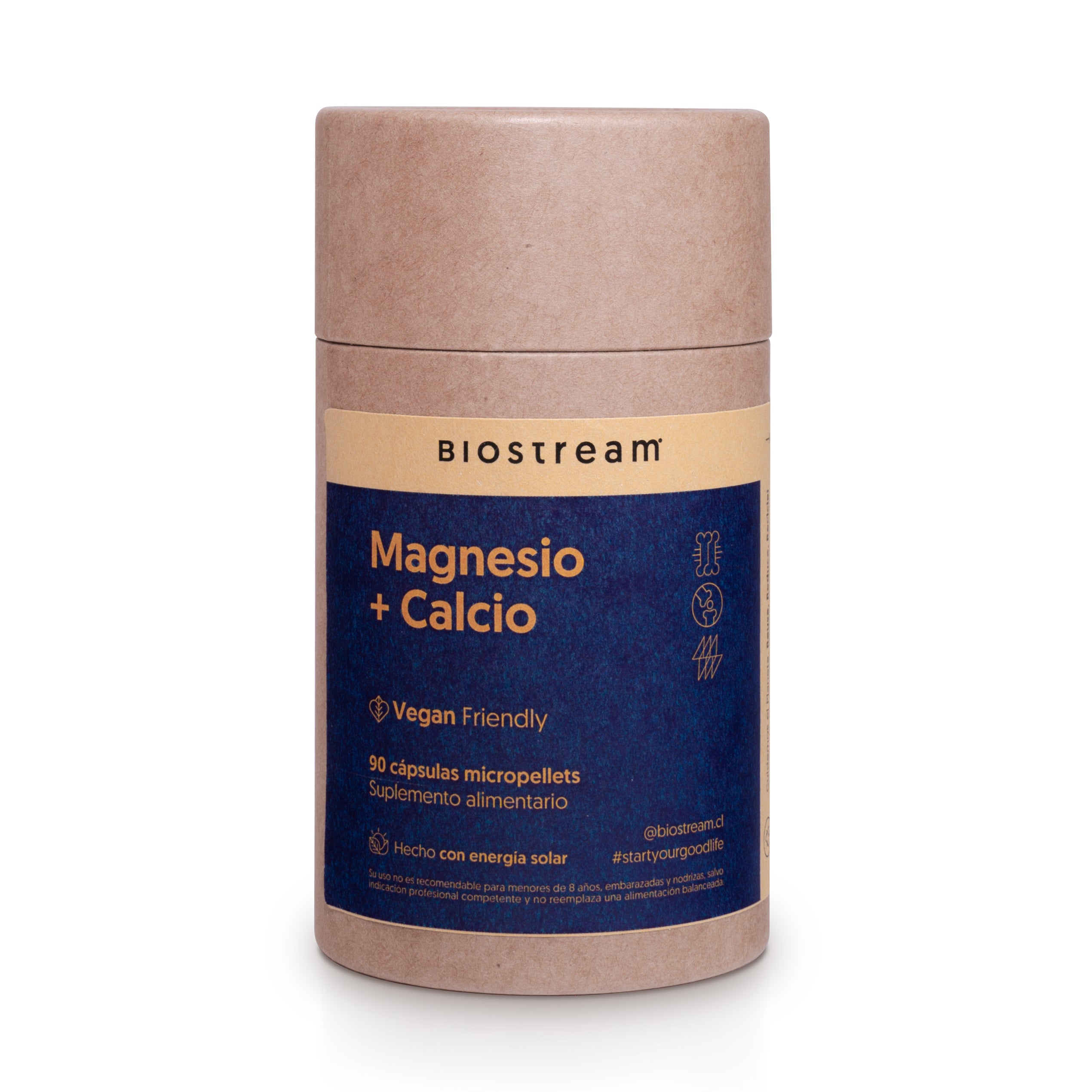 Magnesio + Calcio 500mg 120 Cápsulas Vegano