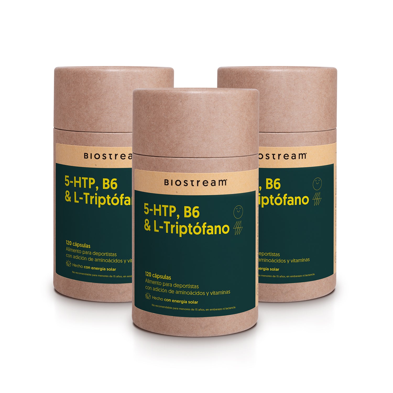 5-Hidroxitriptófano (5-HTP), B6 & L-Triptófano 120 cápsulas
