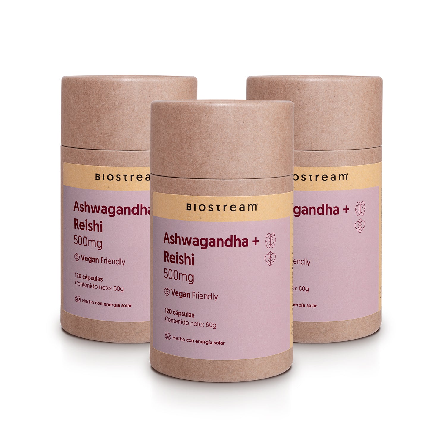 Ashwagandha + Reishi 500mg 120 cápsulas Vegana