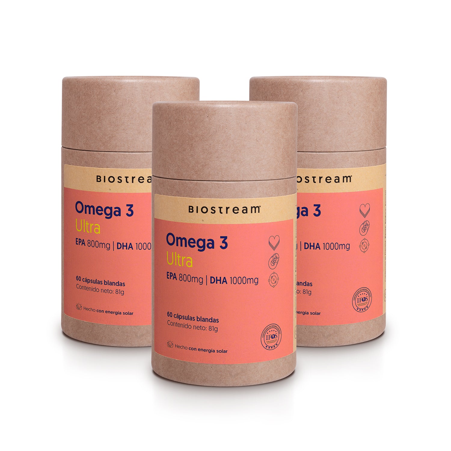 Omega 3 Ultra EPA 800mg + DHA 1000mg 60 cápsulas blandas