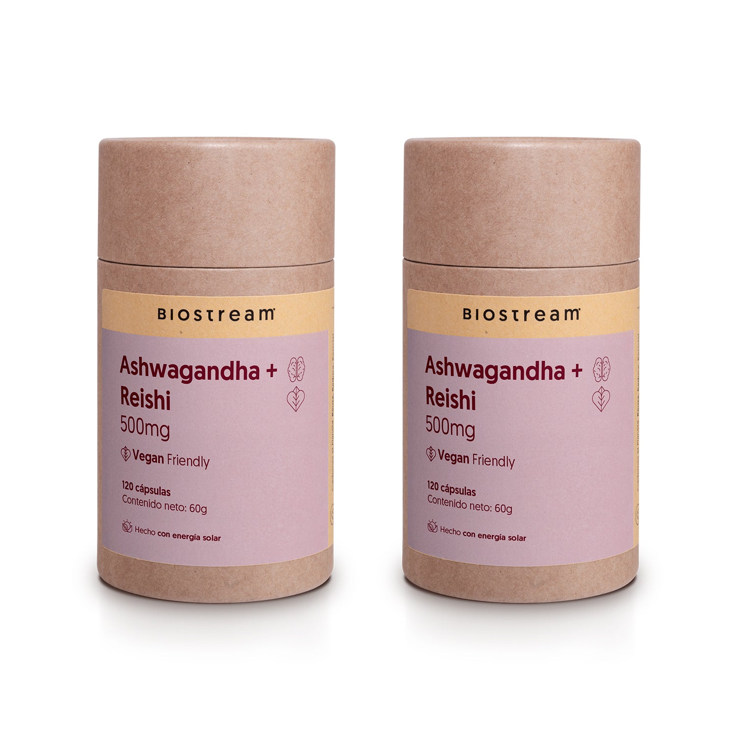 Ashwagandha + Reishi 500mg 120 cápsulas Vegana