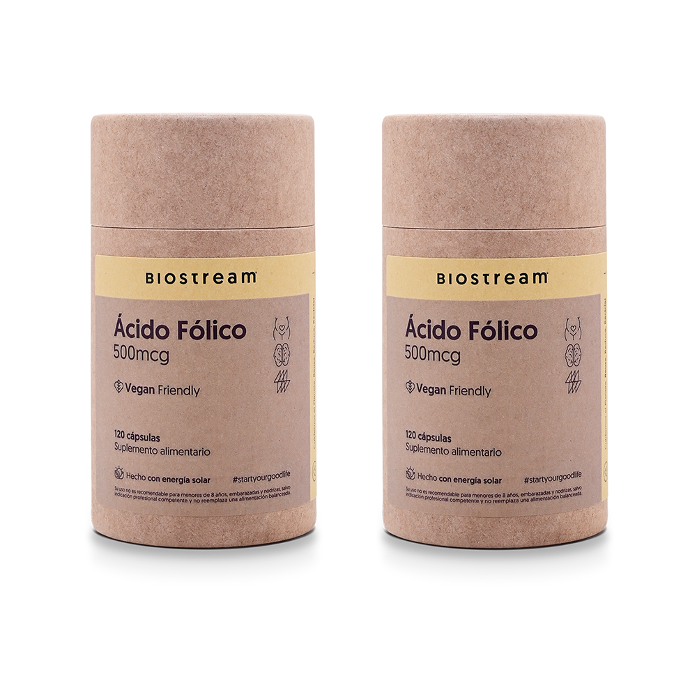 Ácido Fólico 500mcg 120 Cápsulas Vegano
