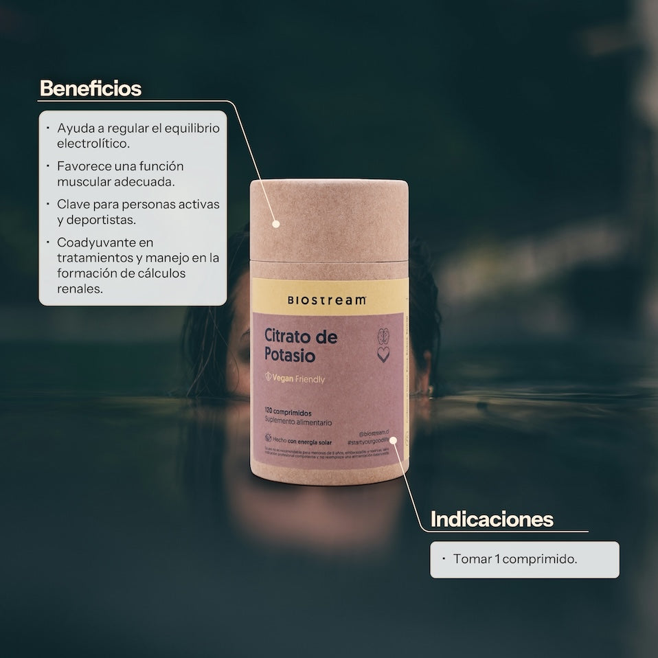 Citrato De Potasio 120 Cápsulas Vegano