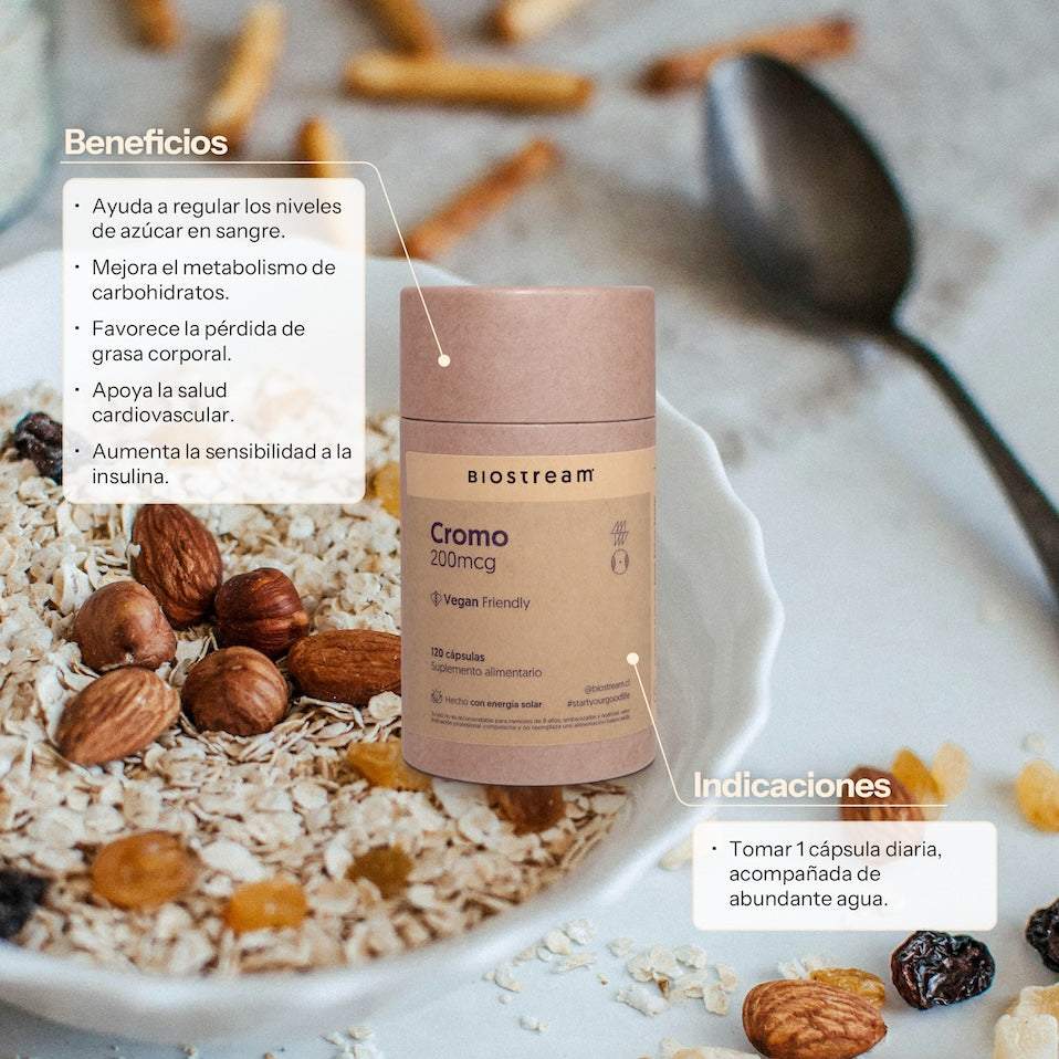 Cromo 200mcg 120 Cápsulas Vegano