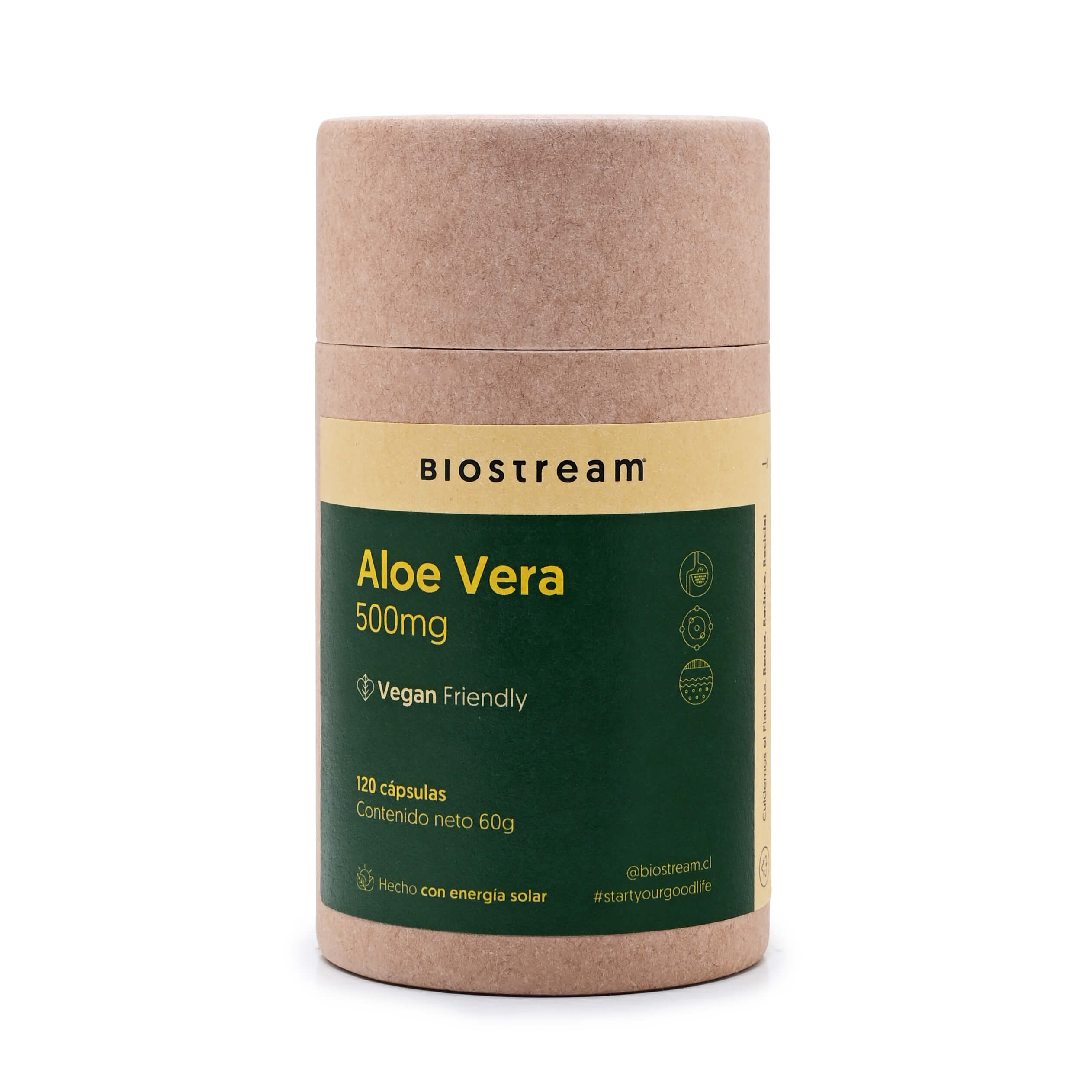 Aloe Vera 500mg 120 Cápsulas Vegano