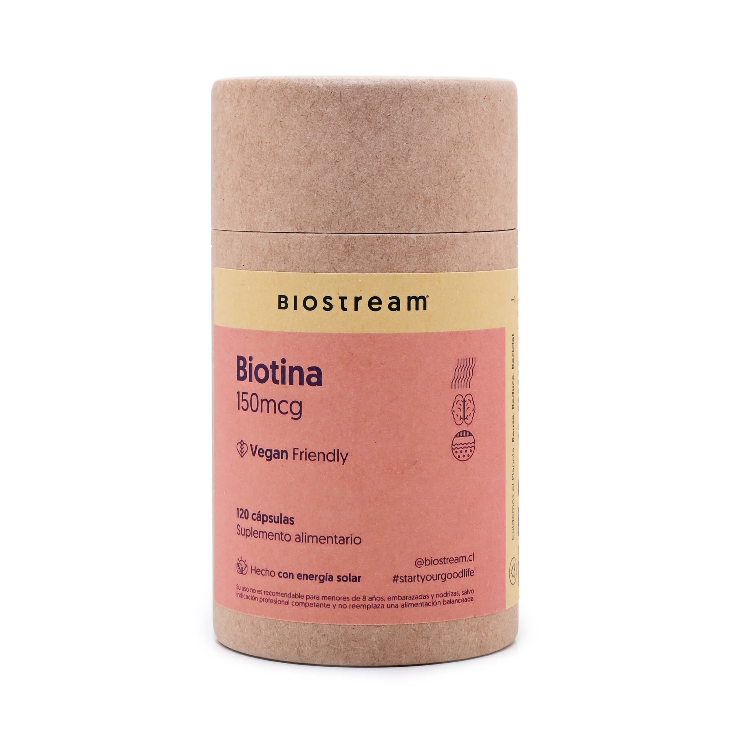 Biotina 150mcg 120 Cápsulas Vegana