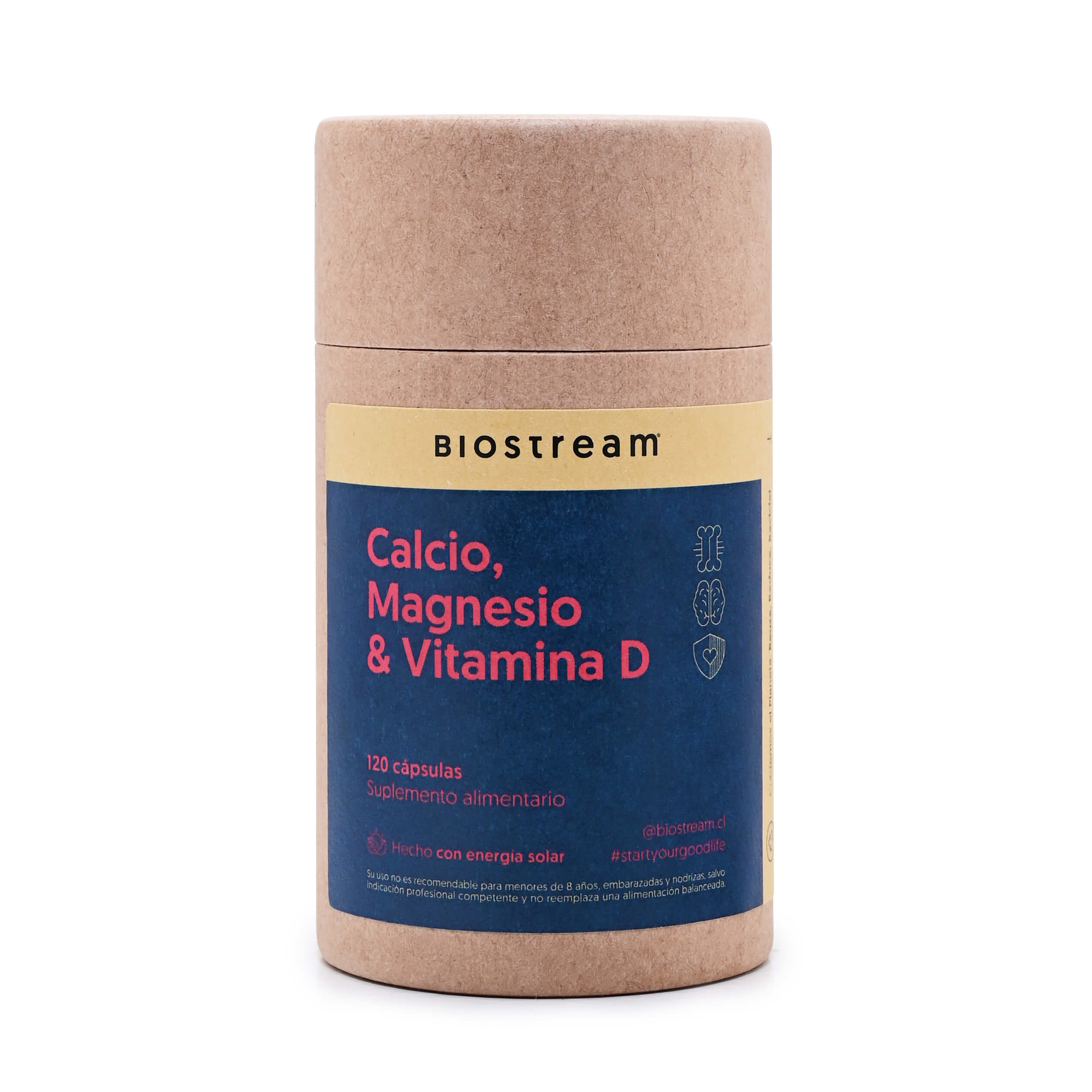 Calcio, Magnesio & Vitamina D 120 Cápsulas