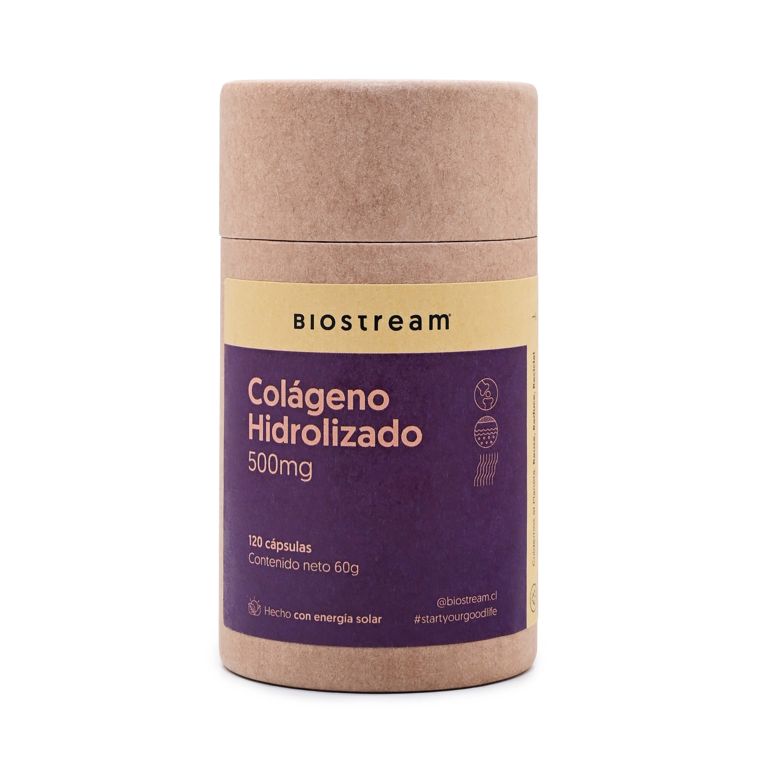 Colágeno Hidrolizado 500mg 120 Cápsulas
