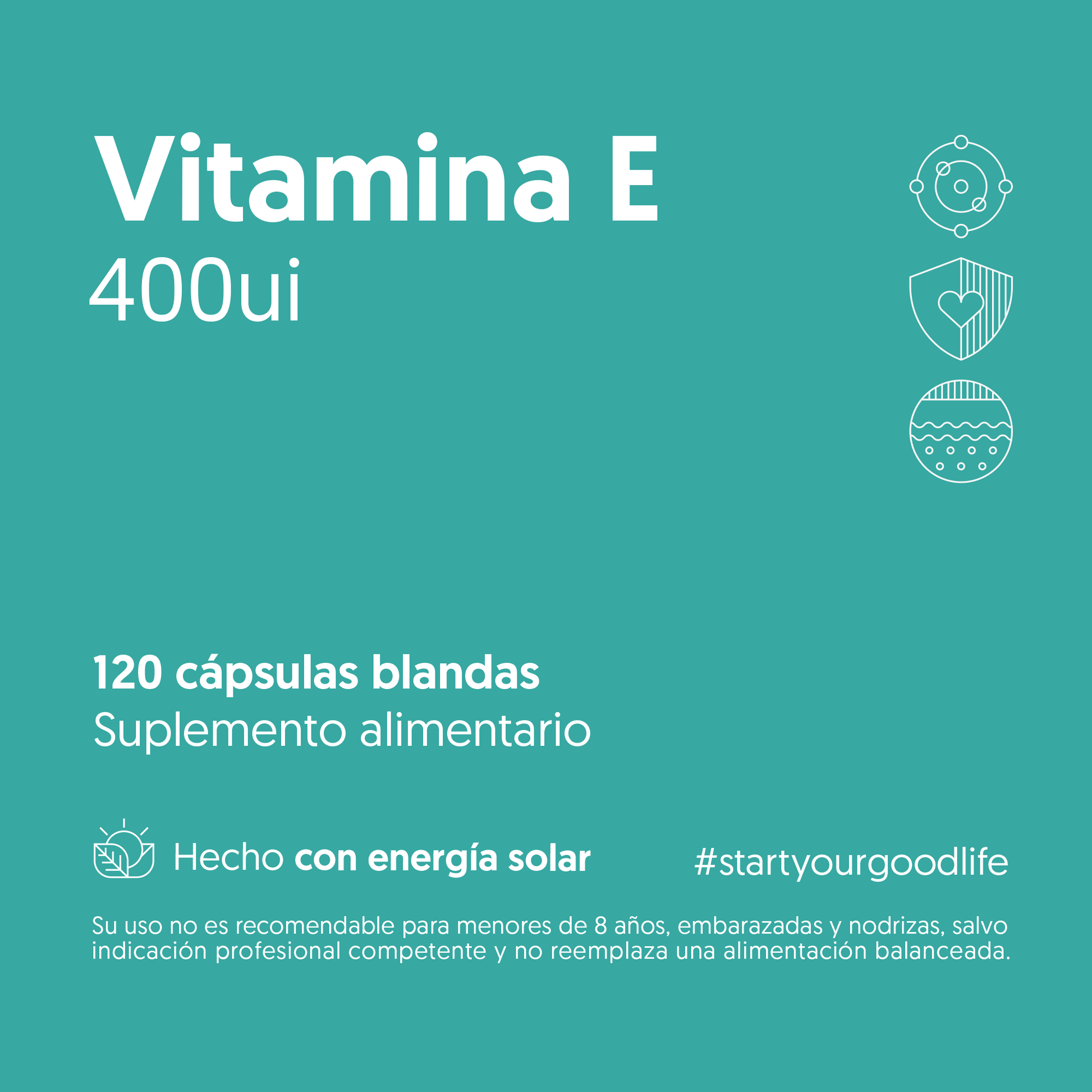 Vitamina E 400ui 120 Cápsulas