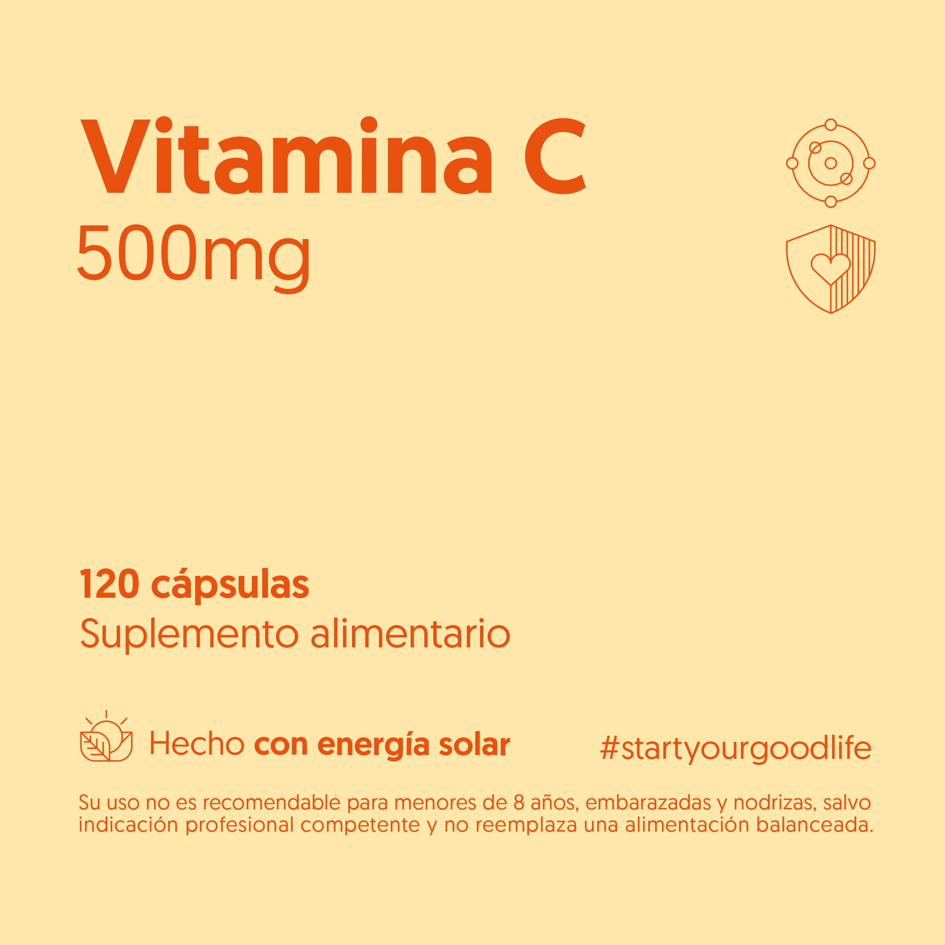 Vitamina C 500mg 120 Cápsulas
