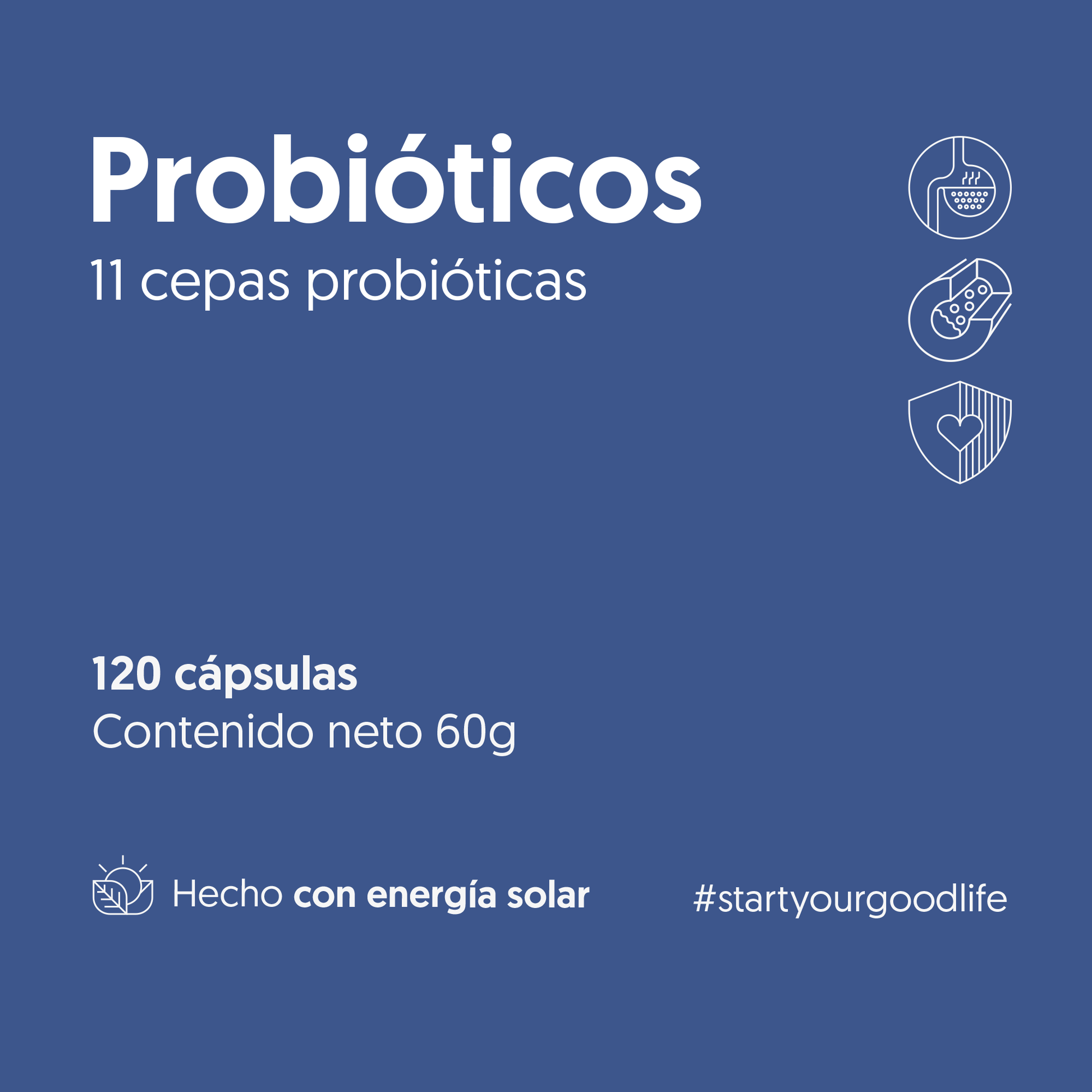 Probióticos 11 Cepas 6 Billones UFC 120 Cápsulas