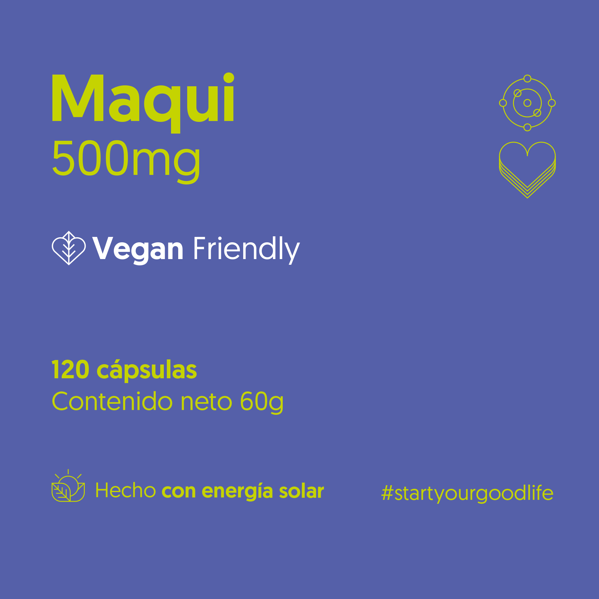 Maqui 500mg 120 Cápsulas Vegano