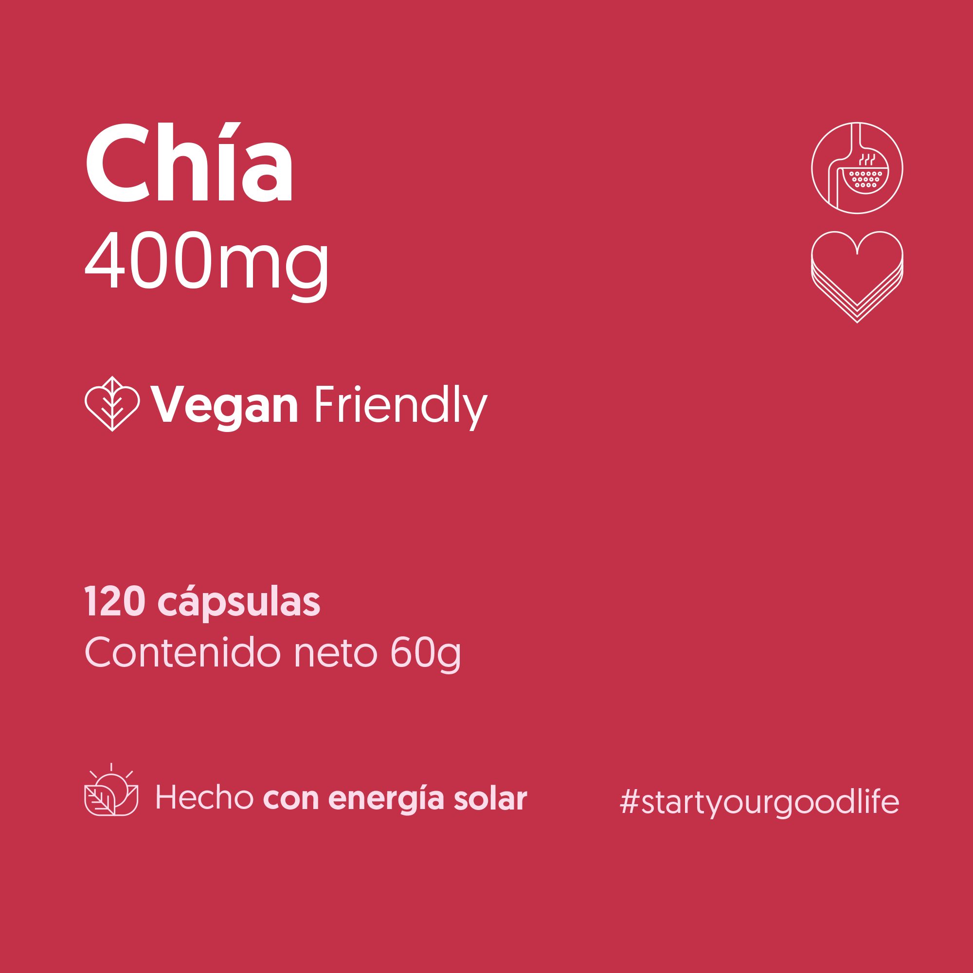 Chía 400mg 120 Cápsulas Vegano