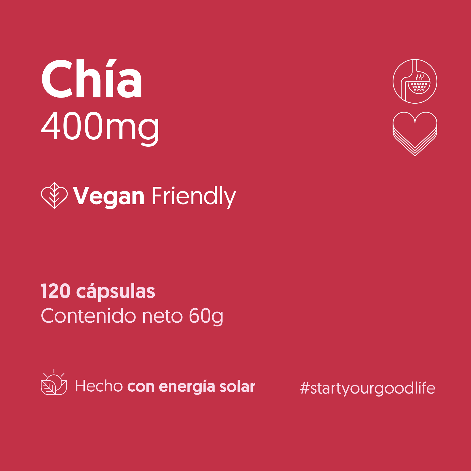Chía 400mg 120 Cápsulas Vegano