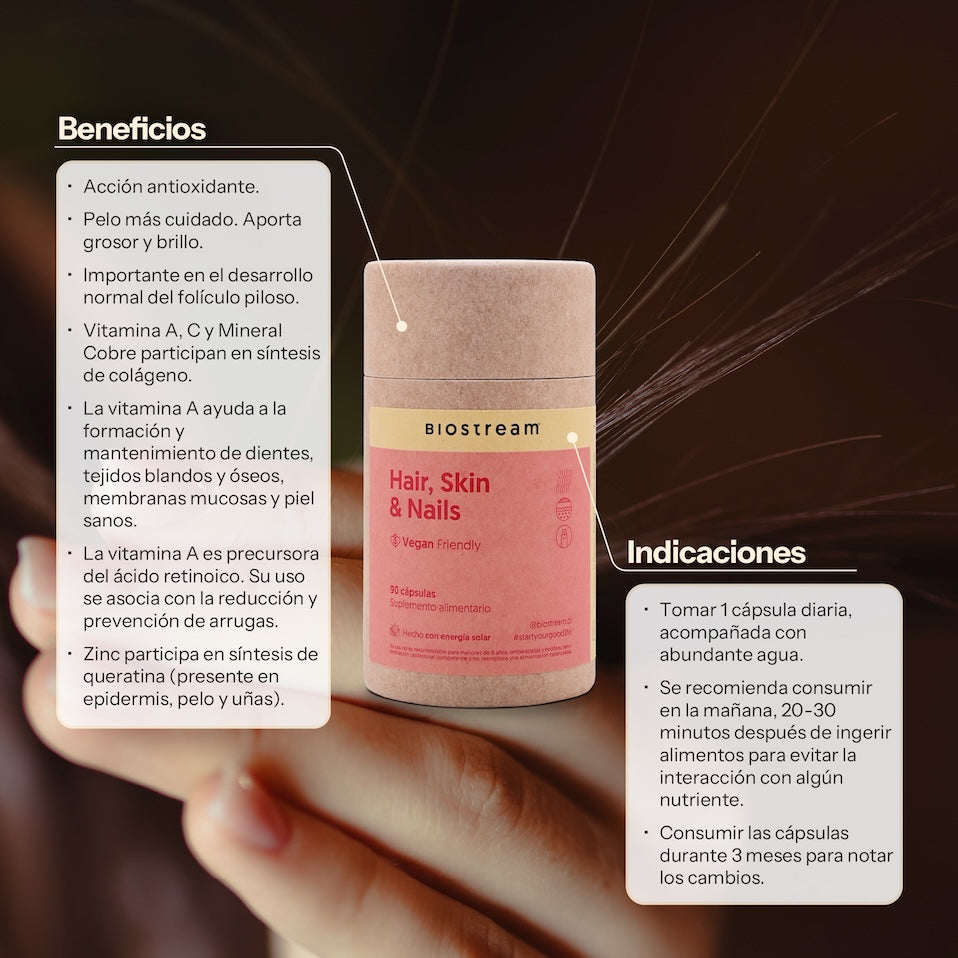 Hair, Skin & Nails 120 Cápsulas Micropellets Vegano