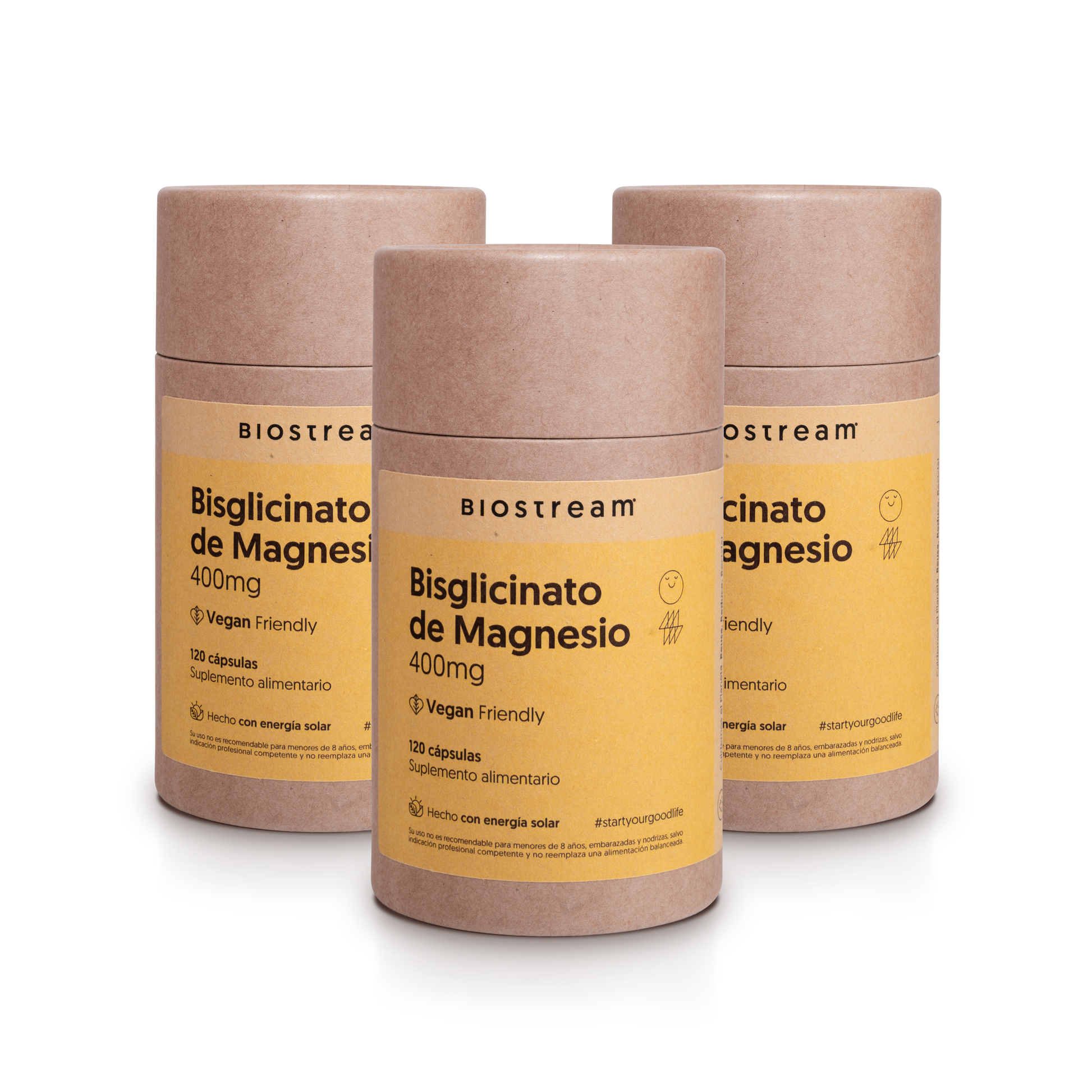 Bisglicinato de Magnesio 400mg 120 Capsulas Vegano