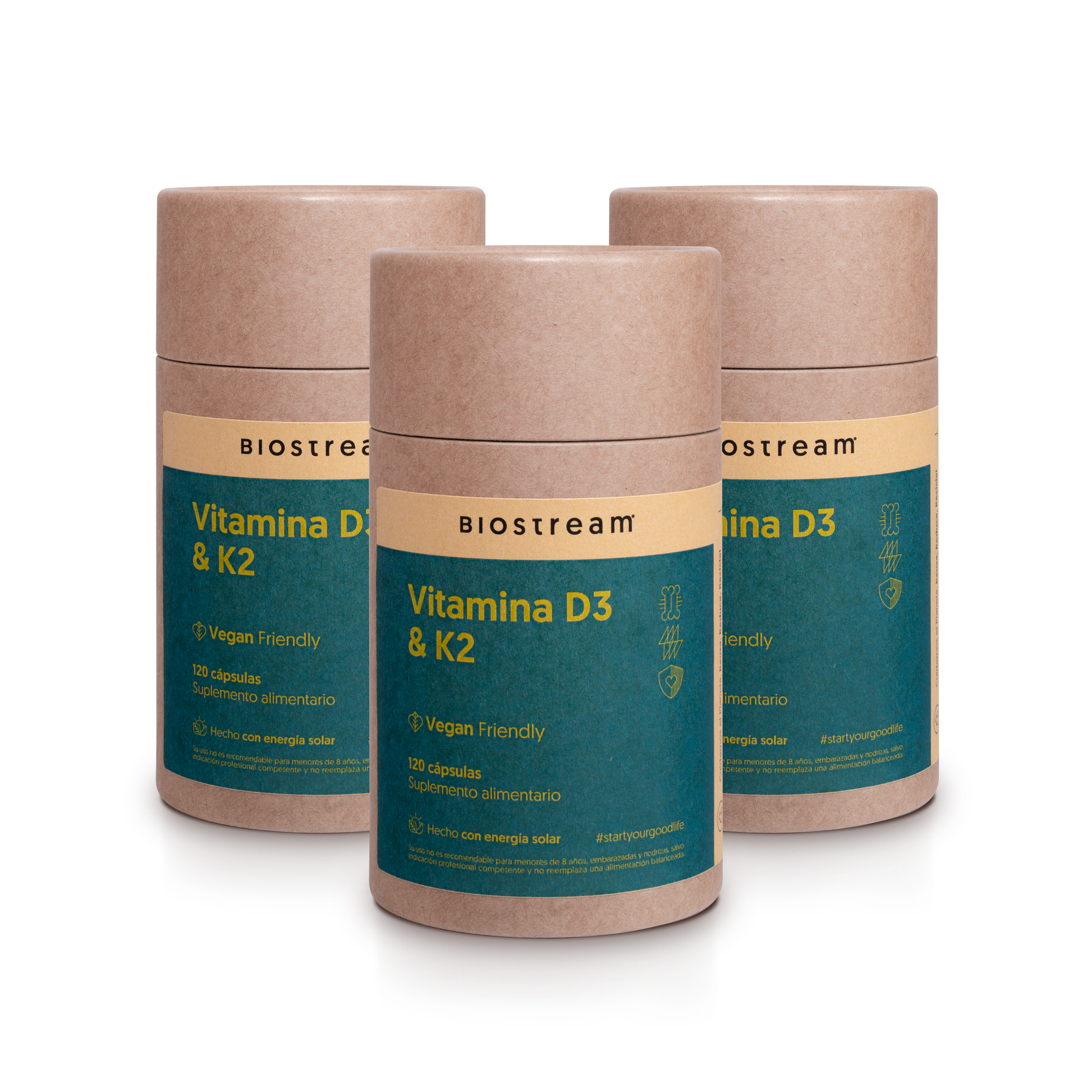 Vitamina D3 & K2 120 Cápsulas Vegano