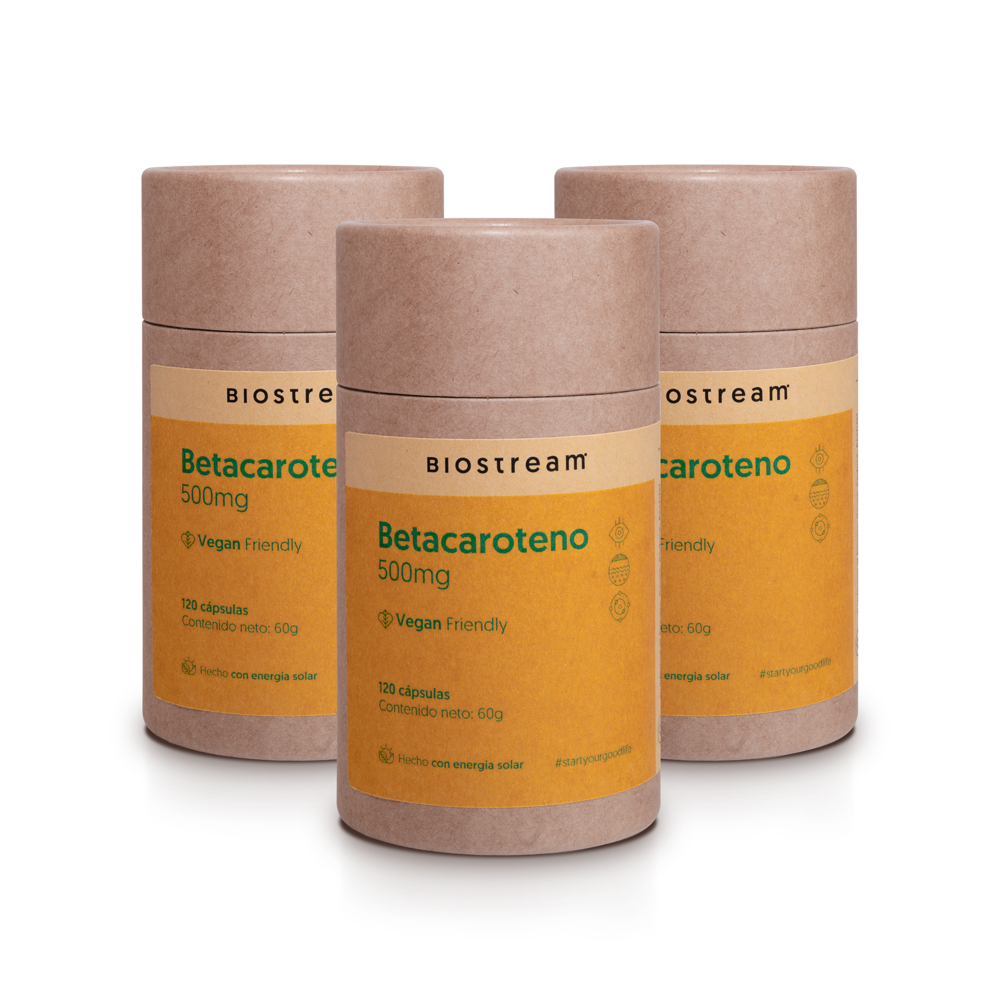 Betacaroteno 500mg 120 Cápsulas Vegano