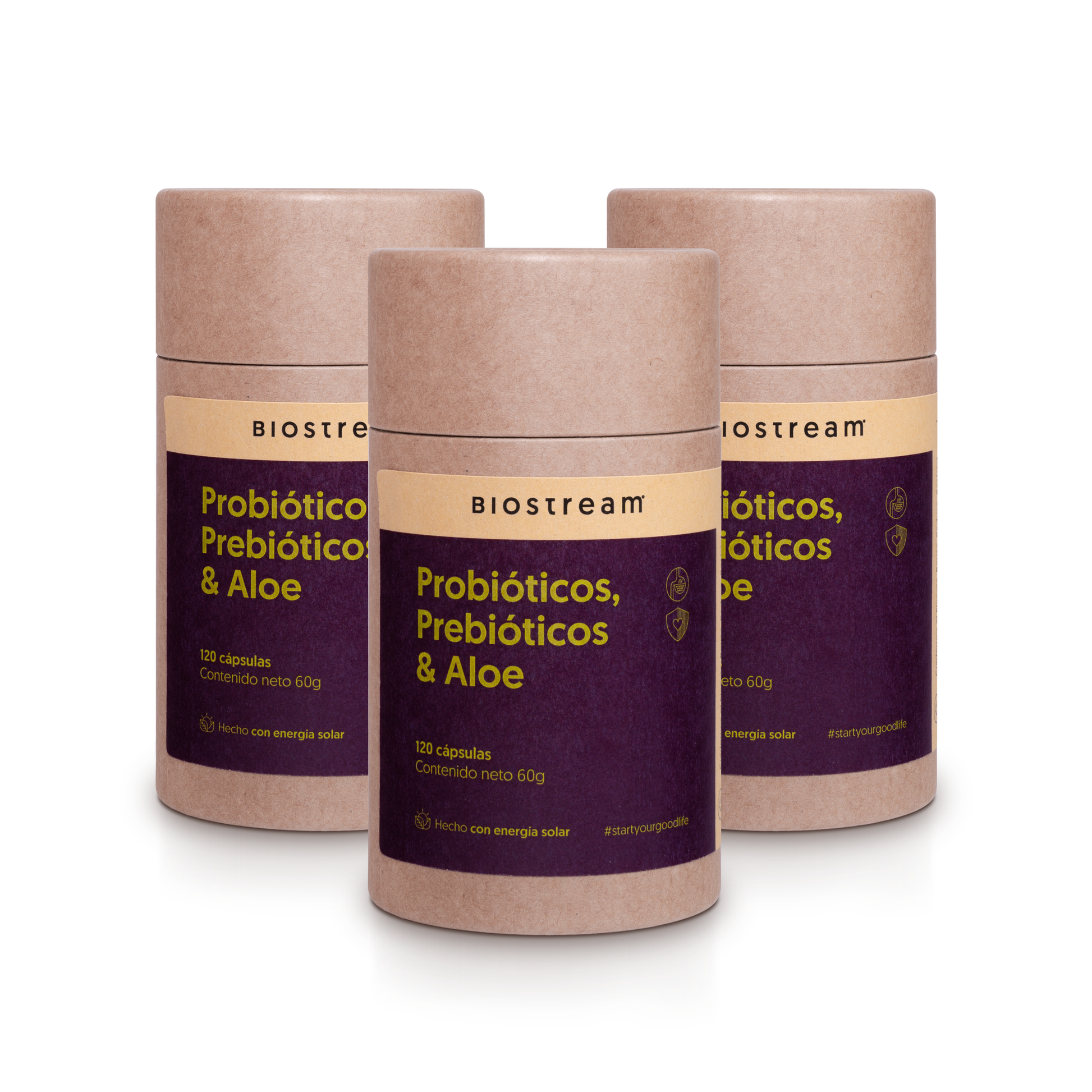 Probióticos, Prebióticos & Aloe 120 Cápsulas