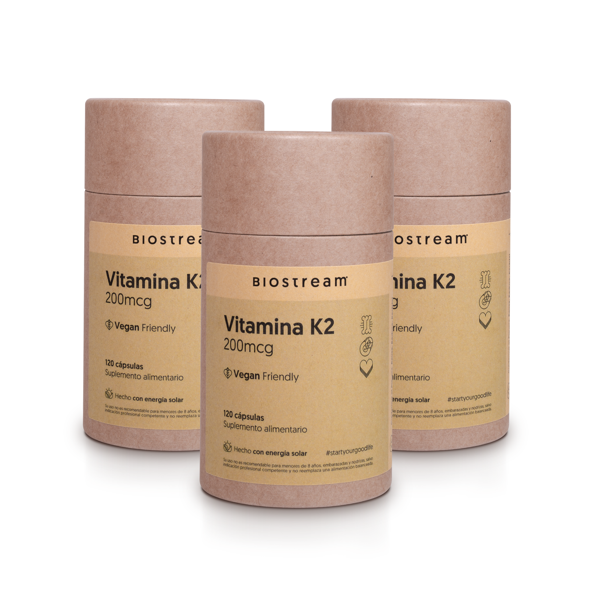 Vitamina K2 200mcg 120 Cápsulas Vegano