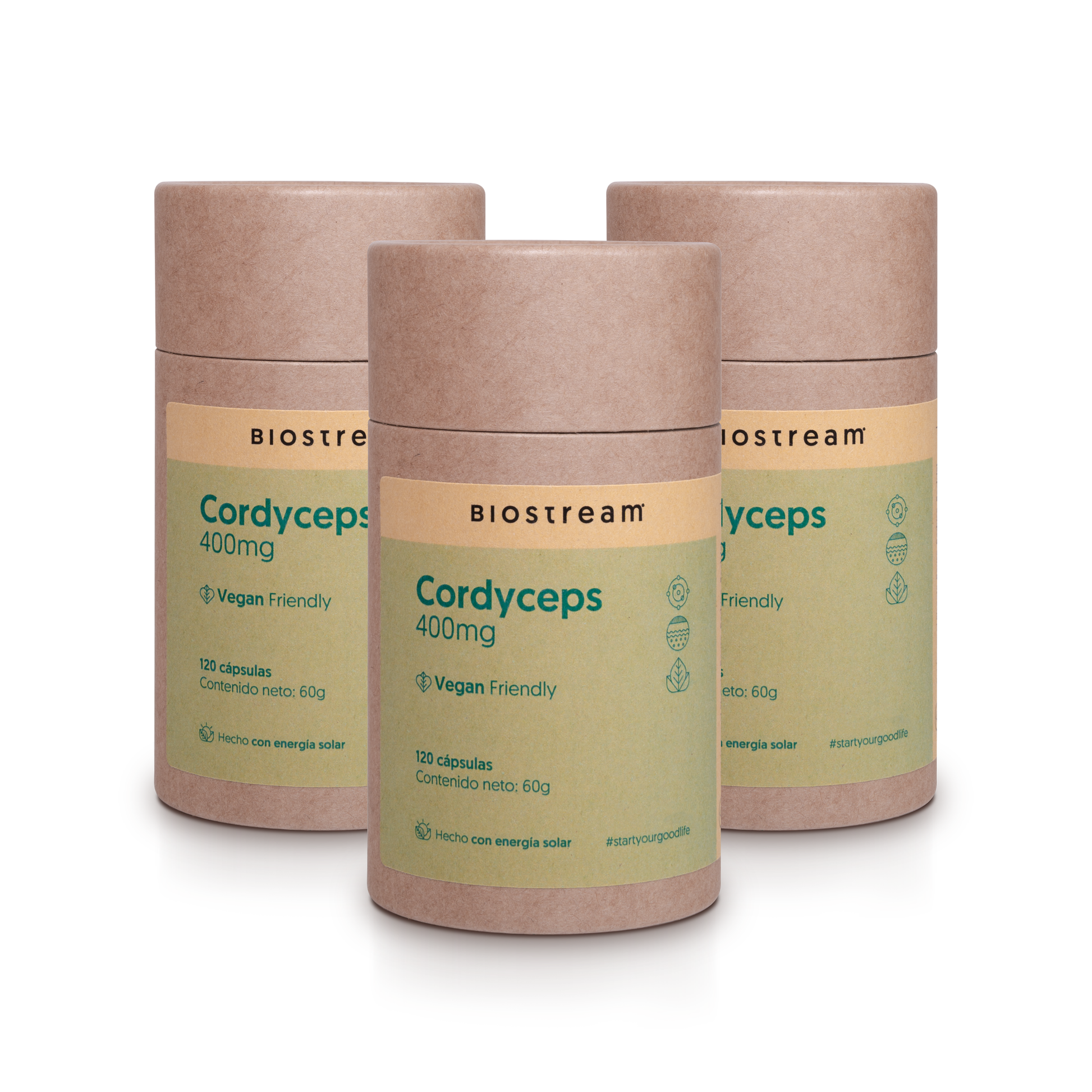 Hongo Cordyceps 400mg 120 Capsulas Vegano