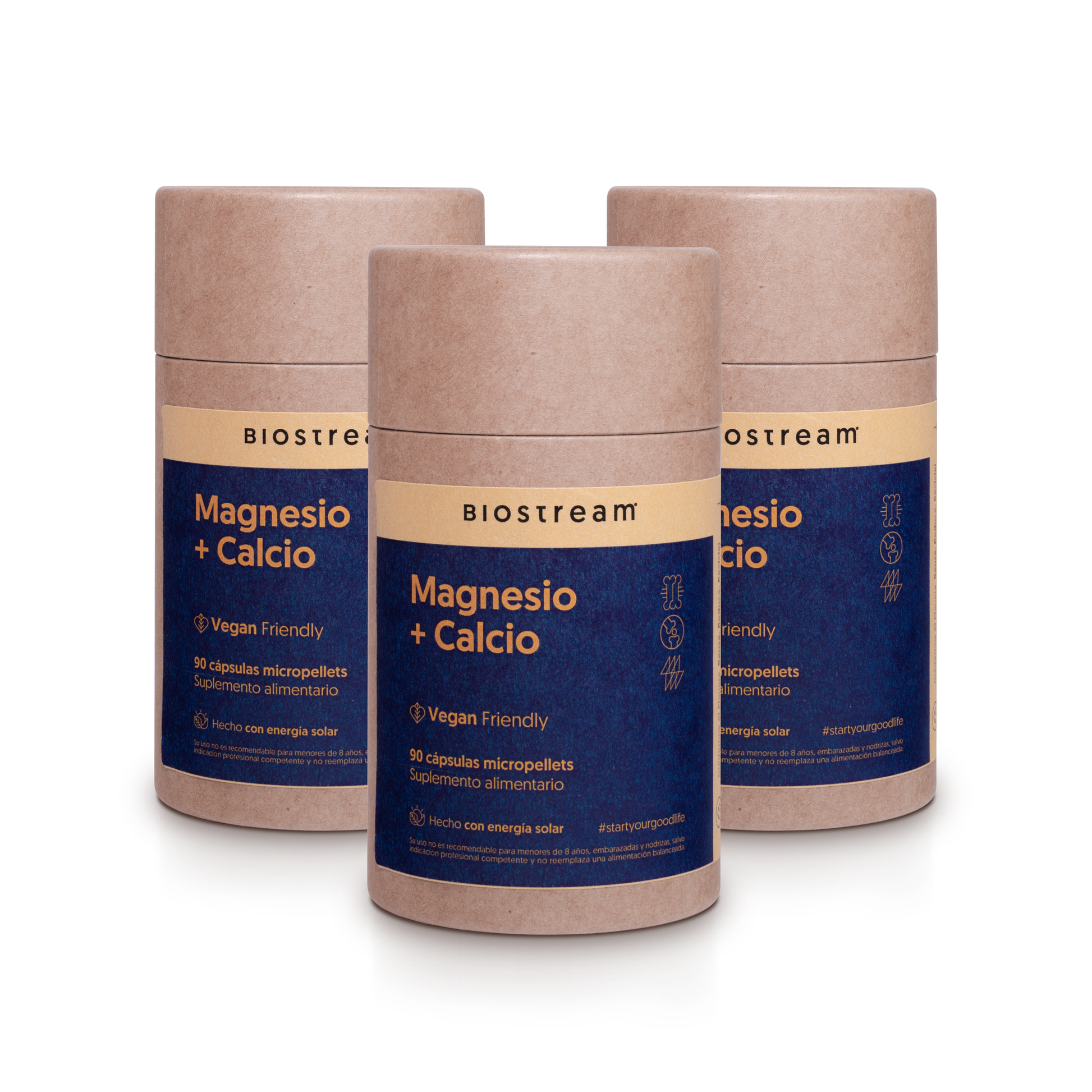 Magnesio + Calcio 500mg 120 Cápsulas Vegano