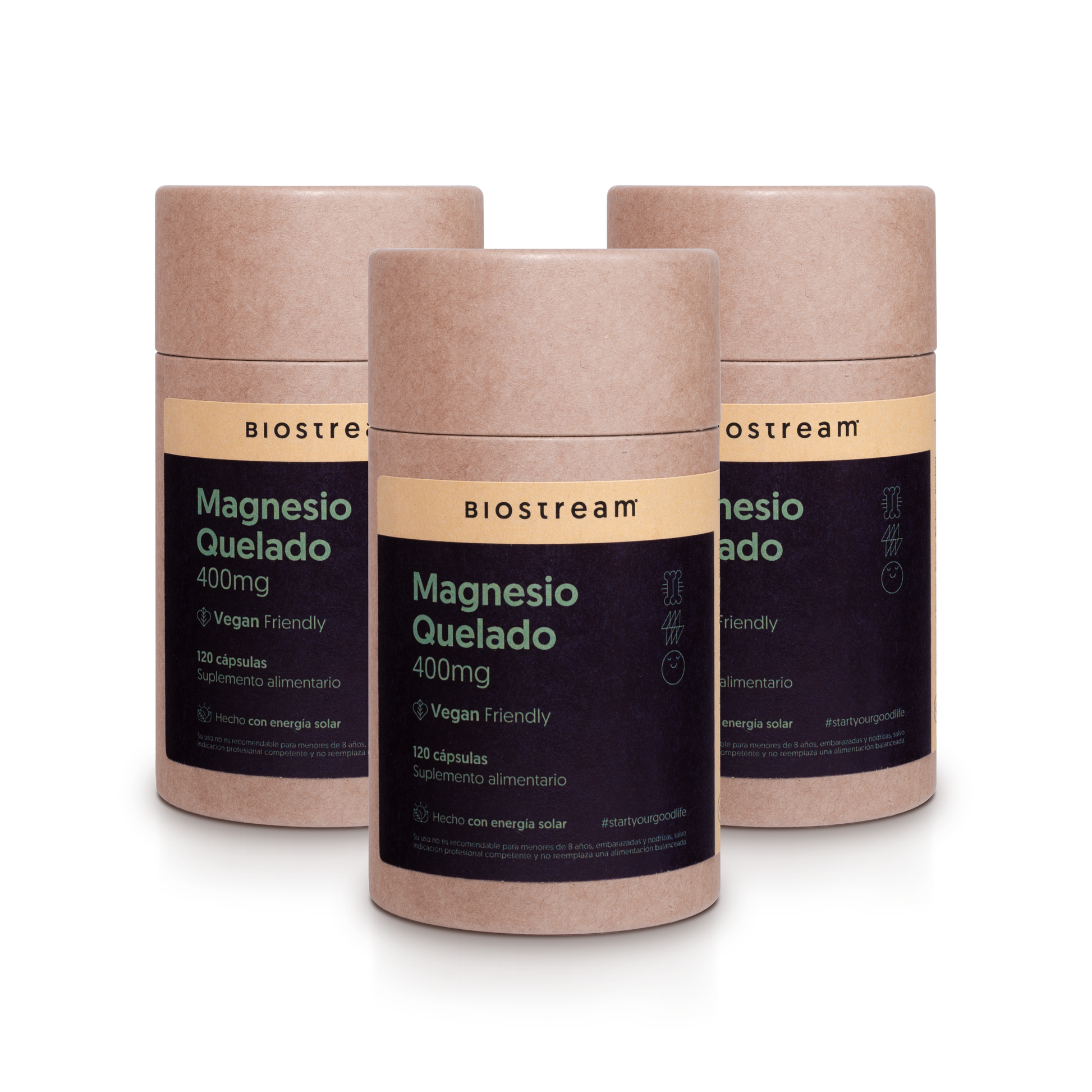 Magnesio Quelado 400mg 120 Cápsulas Vegano