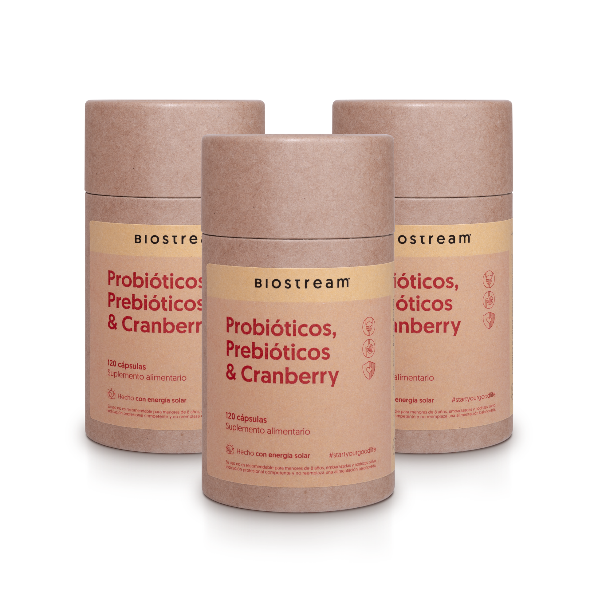 Probióticos, Prebióticos & Cranberry 120 Capsulas