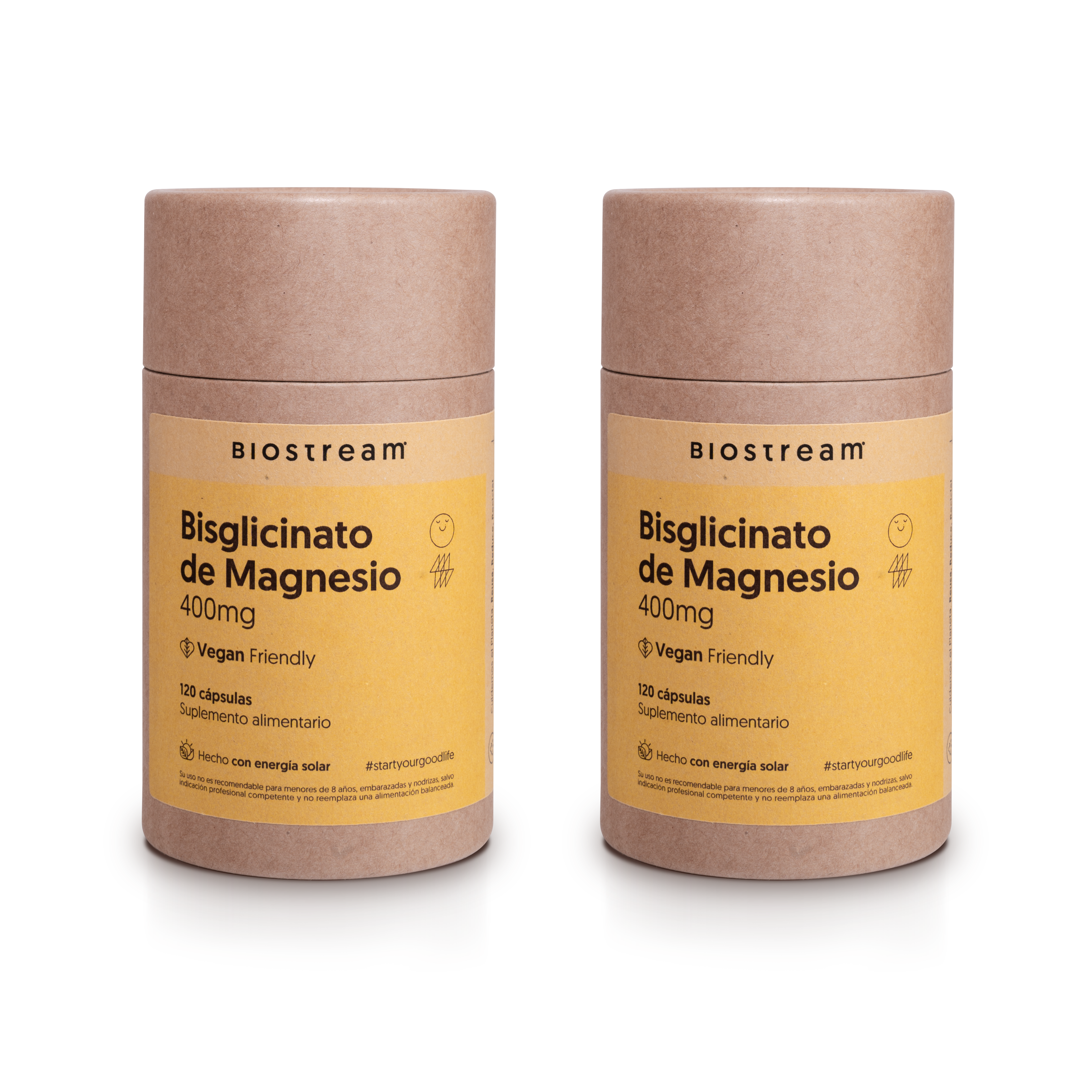 Bisglicinato de Magnesio 400mg 120 Capsulas Vegano