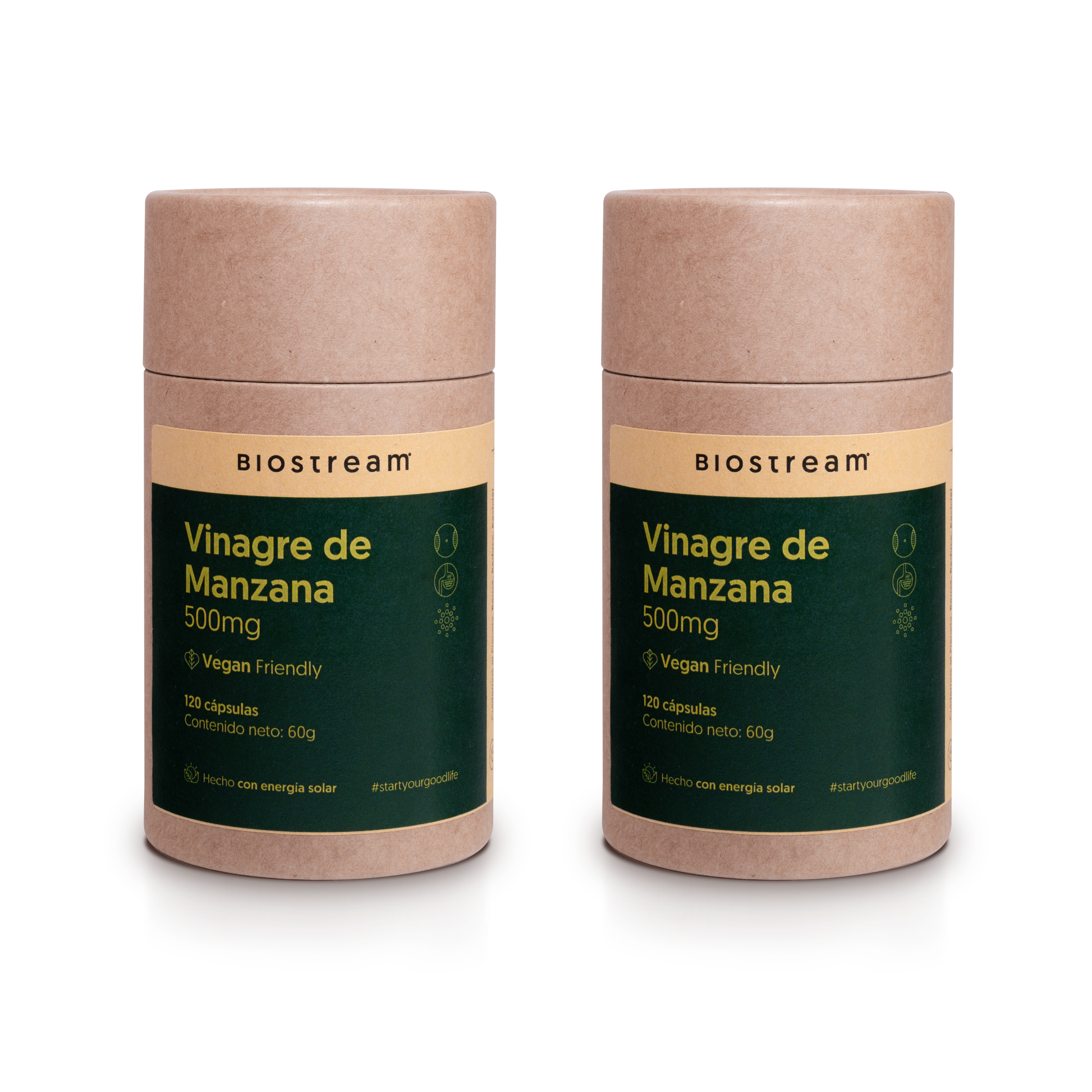 Vinagre de Manzana 500mg 120 Cápsulas Vegano
