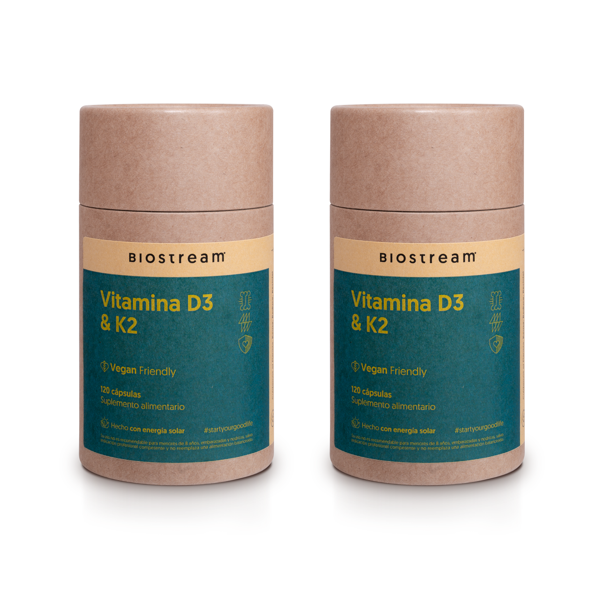 Vitamina D3 & K2 120 Cápsulas Vegano