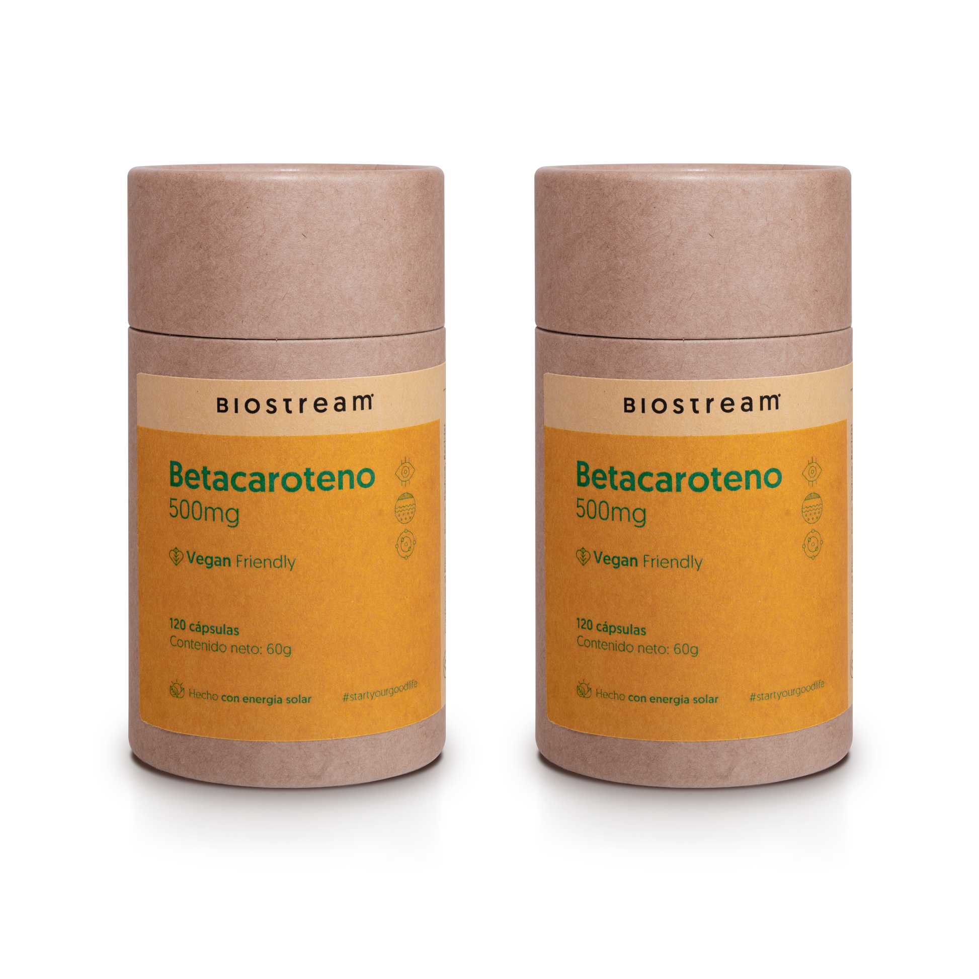 Betacaroteno 500mg 120 Cápsulas Vegano