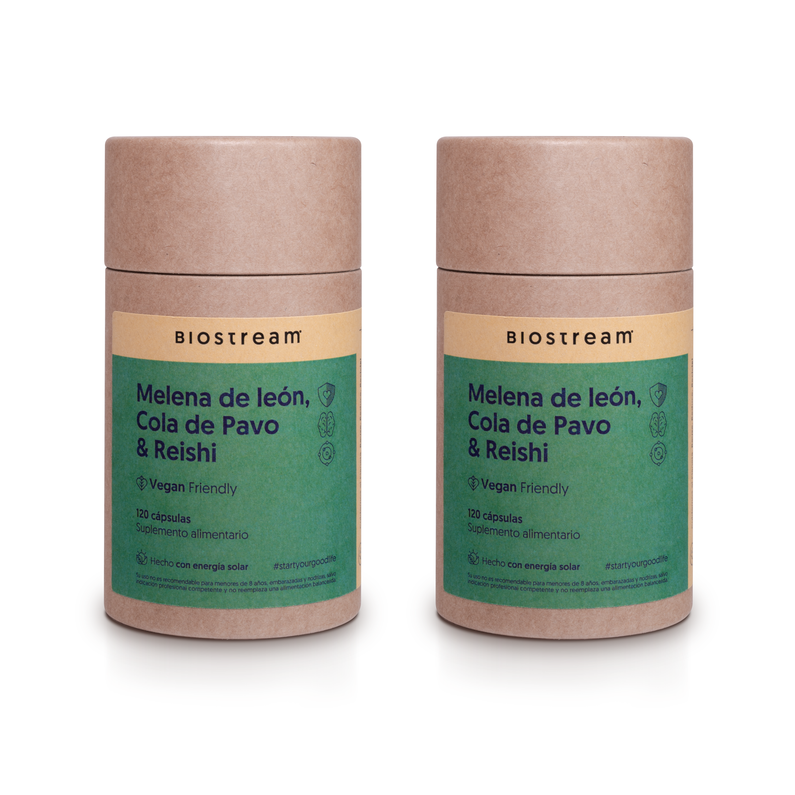 Melena de león, Cola de Pavo & Reishi 120 Cápsulas Vegano