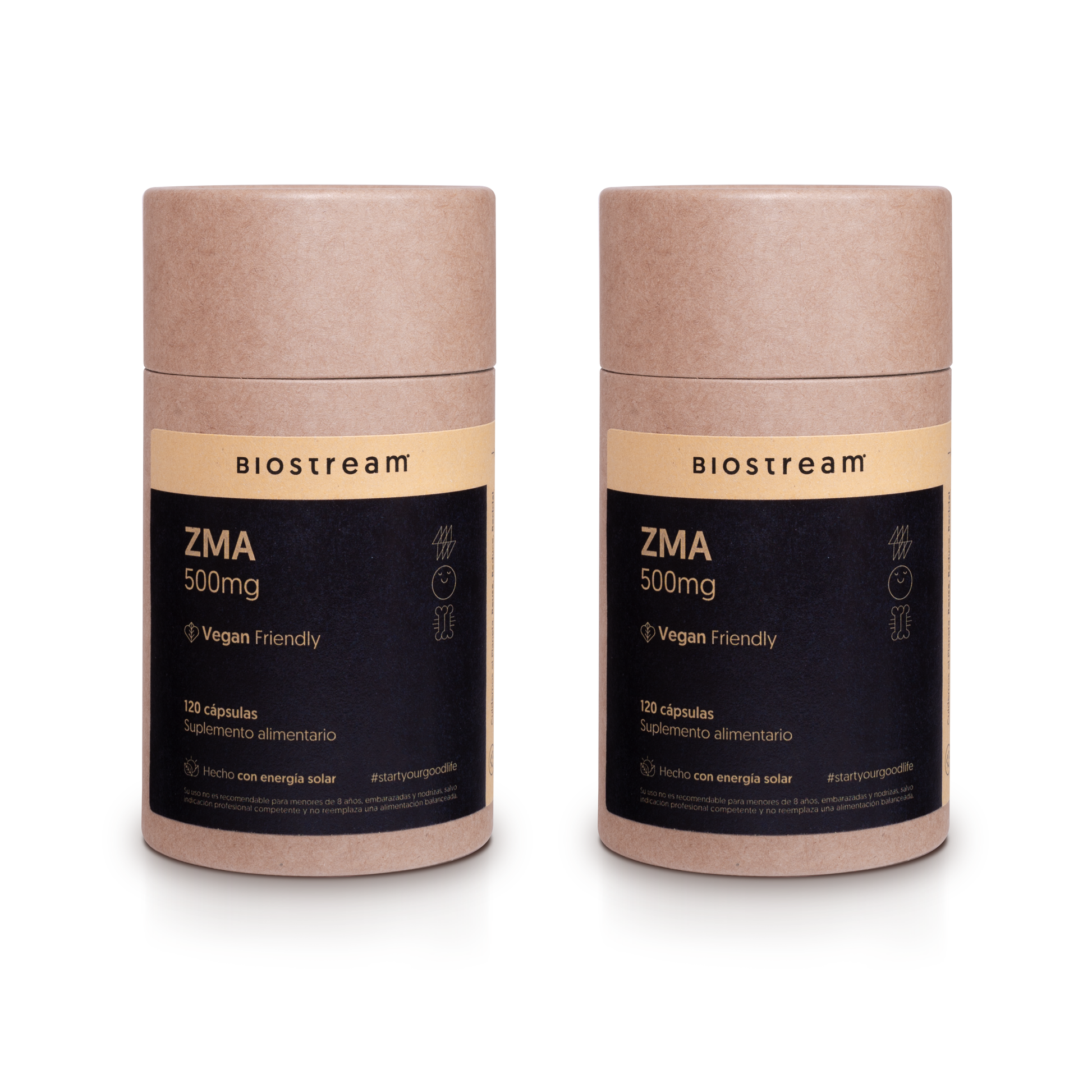 ZMA 500mg (Zinc, Magnesio, Vitamina B6) 120 Cápsulas Vegano