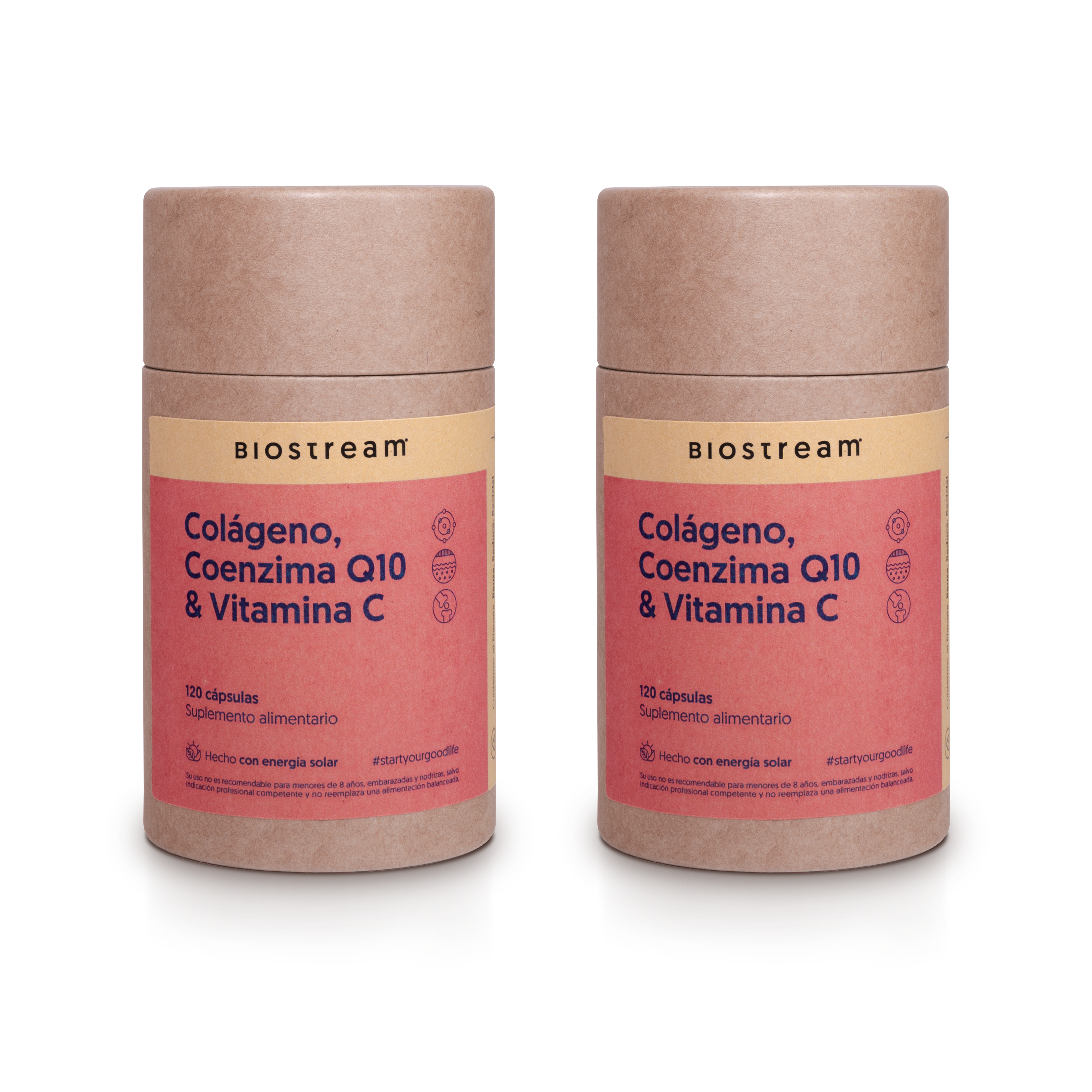 Colágeno Hidrolizado, Coenzima Q10 & Vitamina C 120 Cápsulas