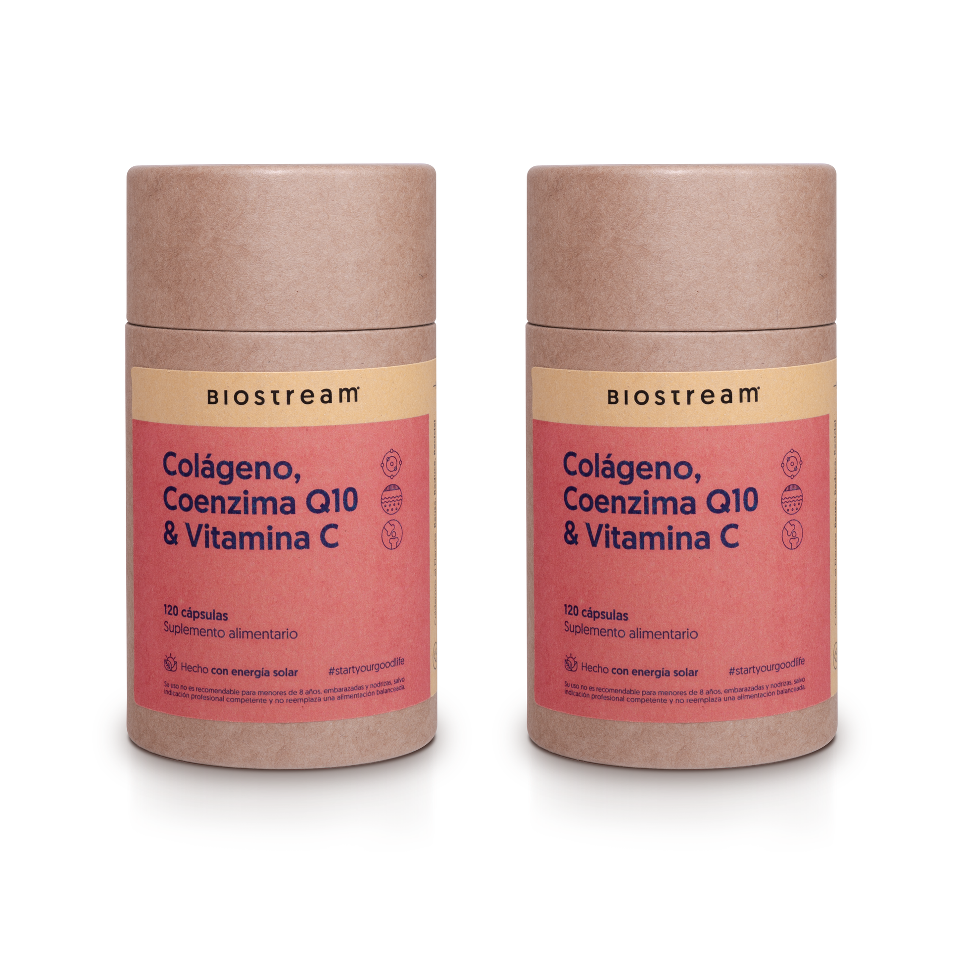 Colágeno Hidrolizado, Coenzima Q10 & Vitamina C 120 Cápsulas