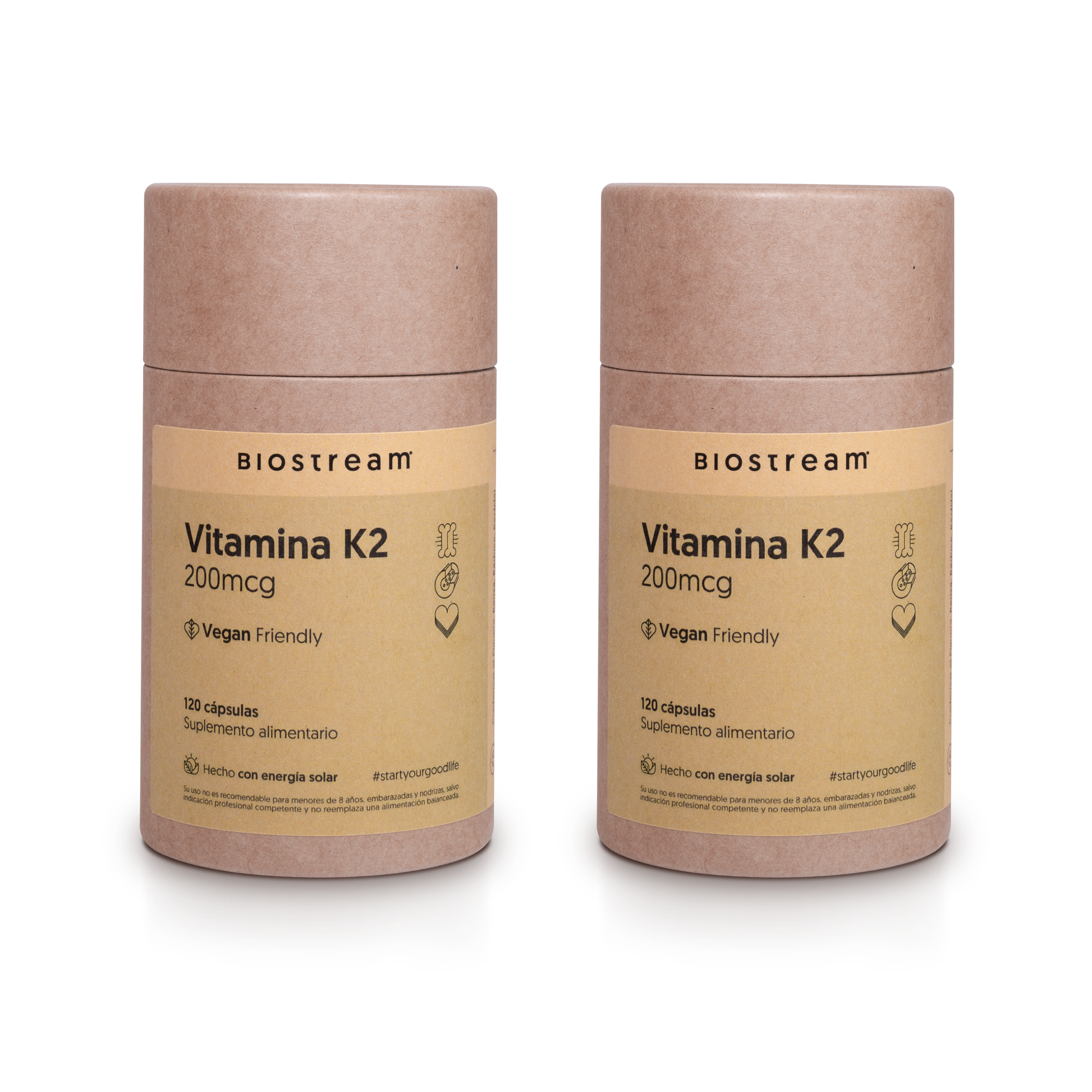 Vitamina K2 200mcg 120 Cápsulas Vegano