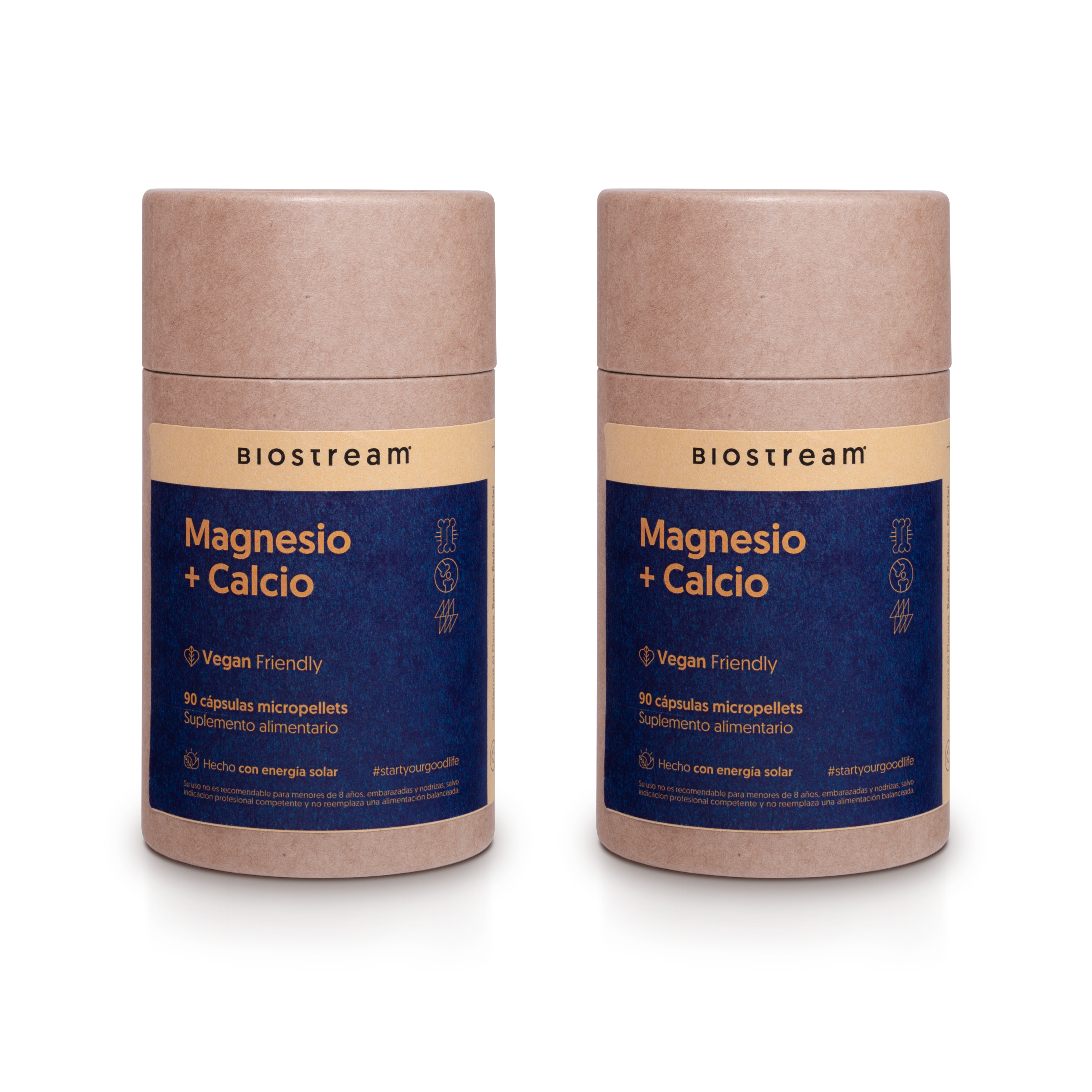 Magnesio + Calcio 500mg 120 Cápsulas Vegano