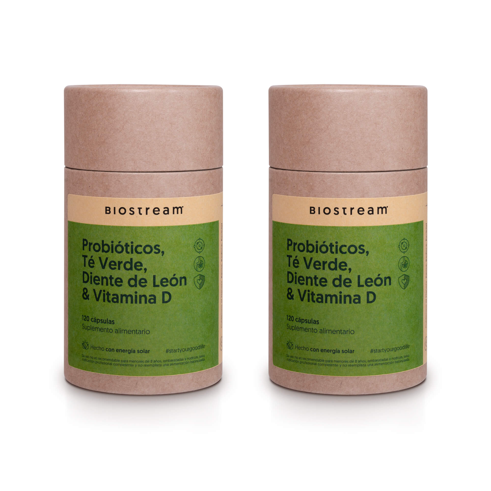 Probióticos, Té Verde, Diente de León & Vitamina E 120 Cápsulas