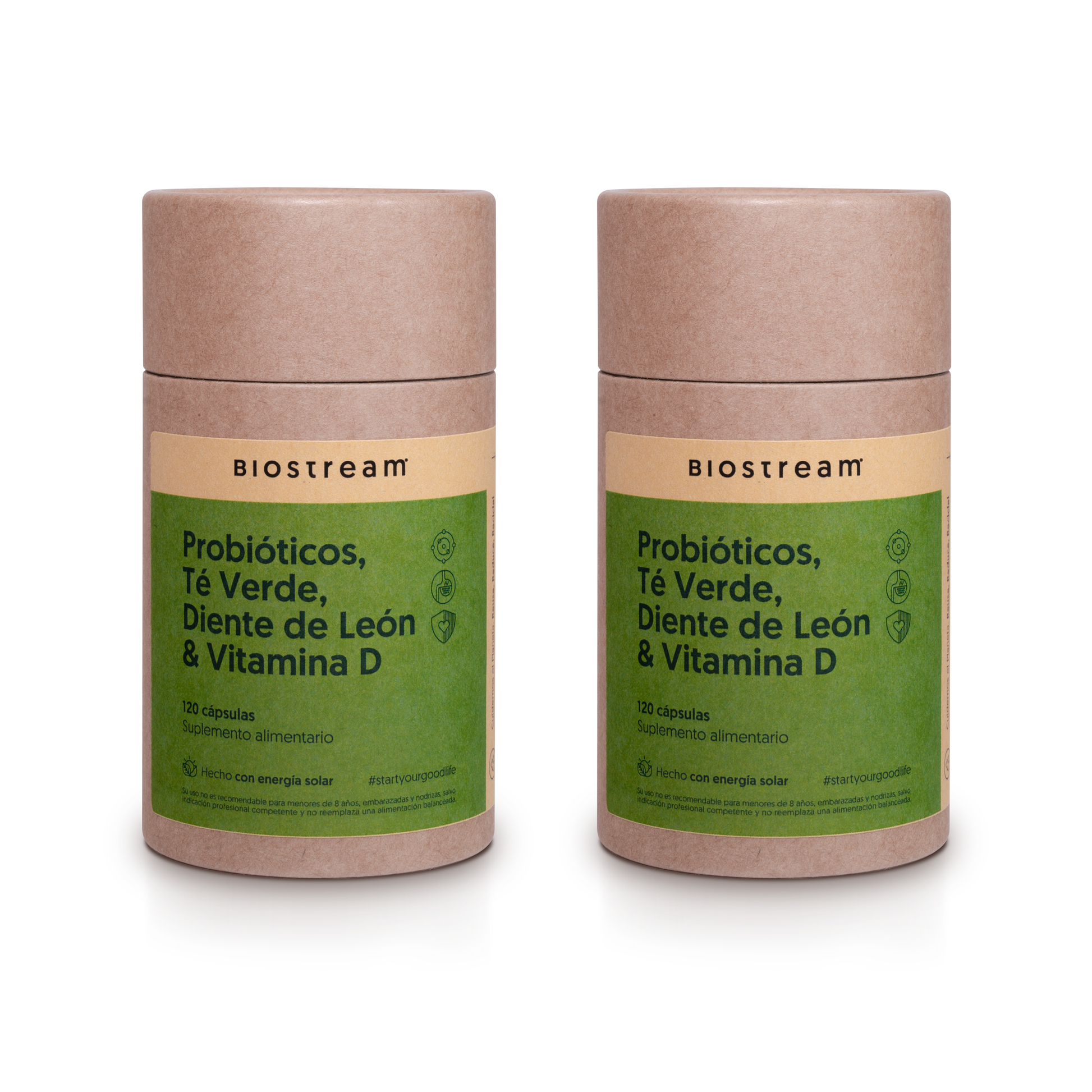 Probióticos, Té Verde, Diente de León & Vitamina E 120 Cápsulas