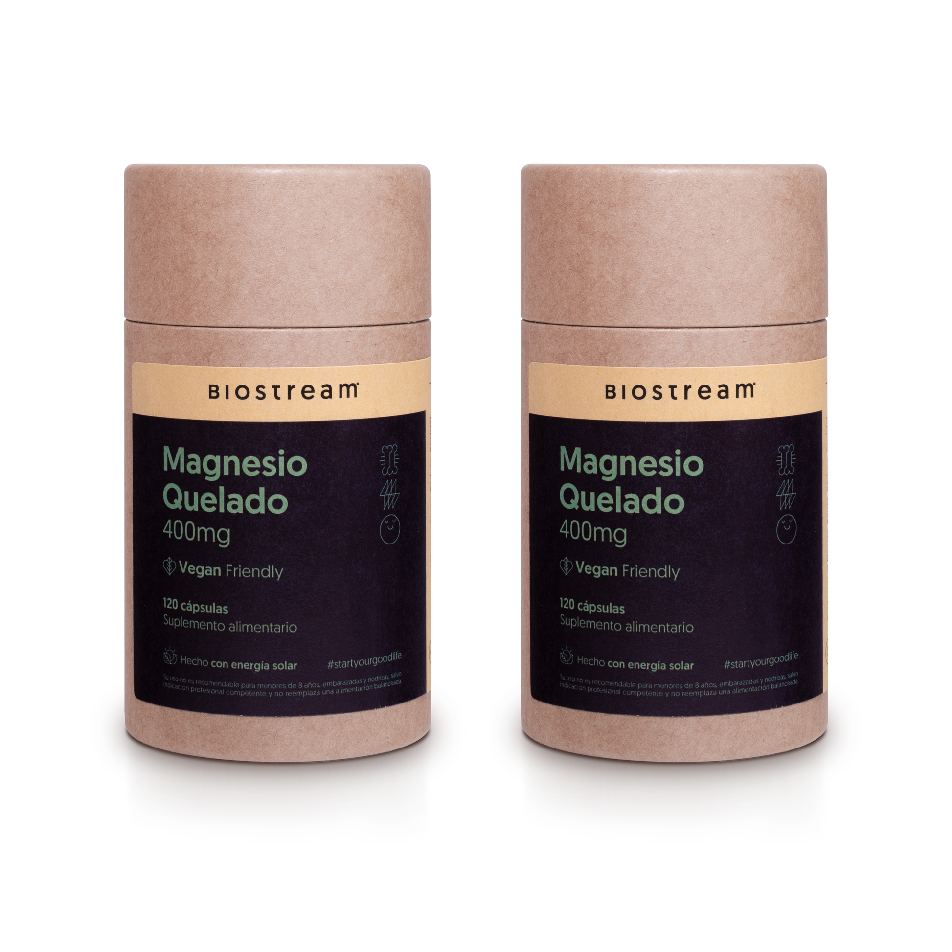 Magnesio Quelado 400mg 120 Cápsulas Vegano