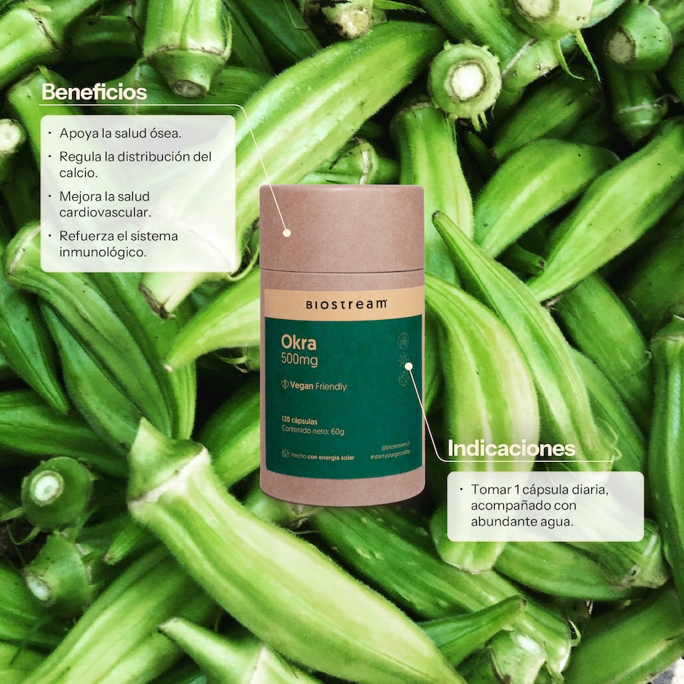 Okra 500mg 120 Cápsulas Vegano