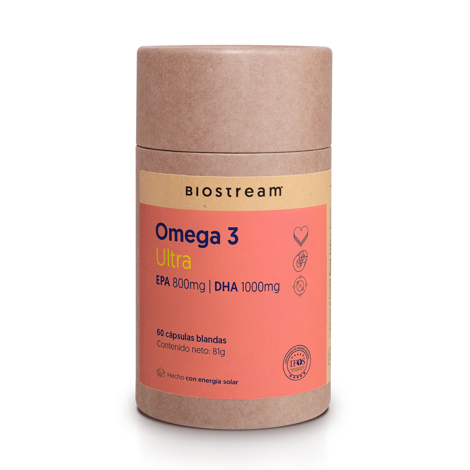 Omega 3 Ultra EPA 800mg + DHA 1000mg 60 cápsulas blandas